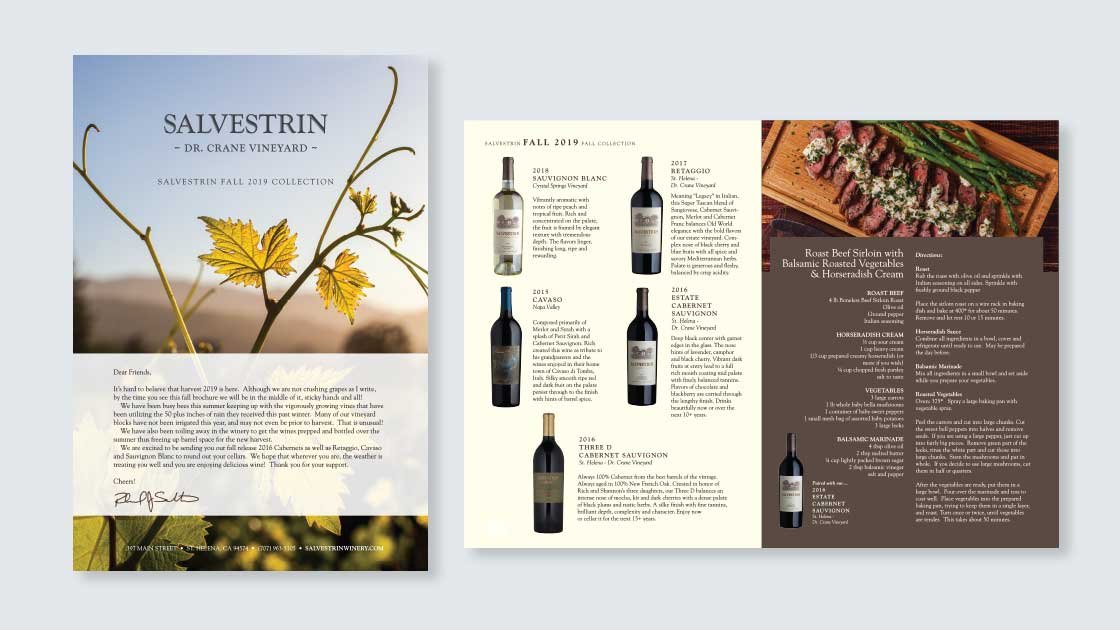 Salvestrin Winery Wine Club Brochure