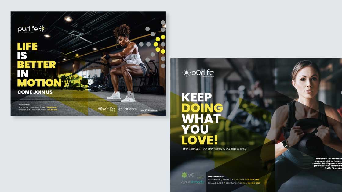 Purlife Fitness Ad Campaign