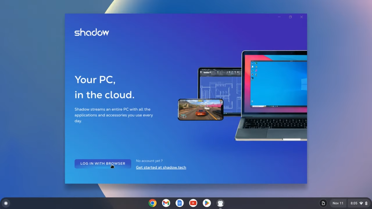 Today we are testing shadow tech running in the browser version! Watch today's stream!