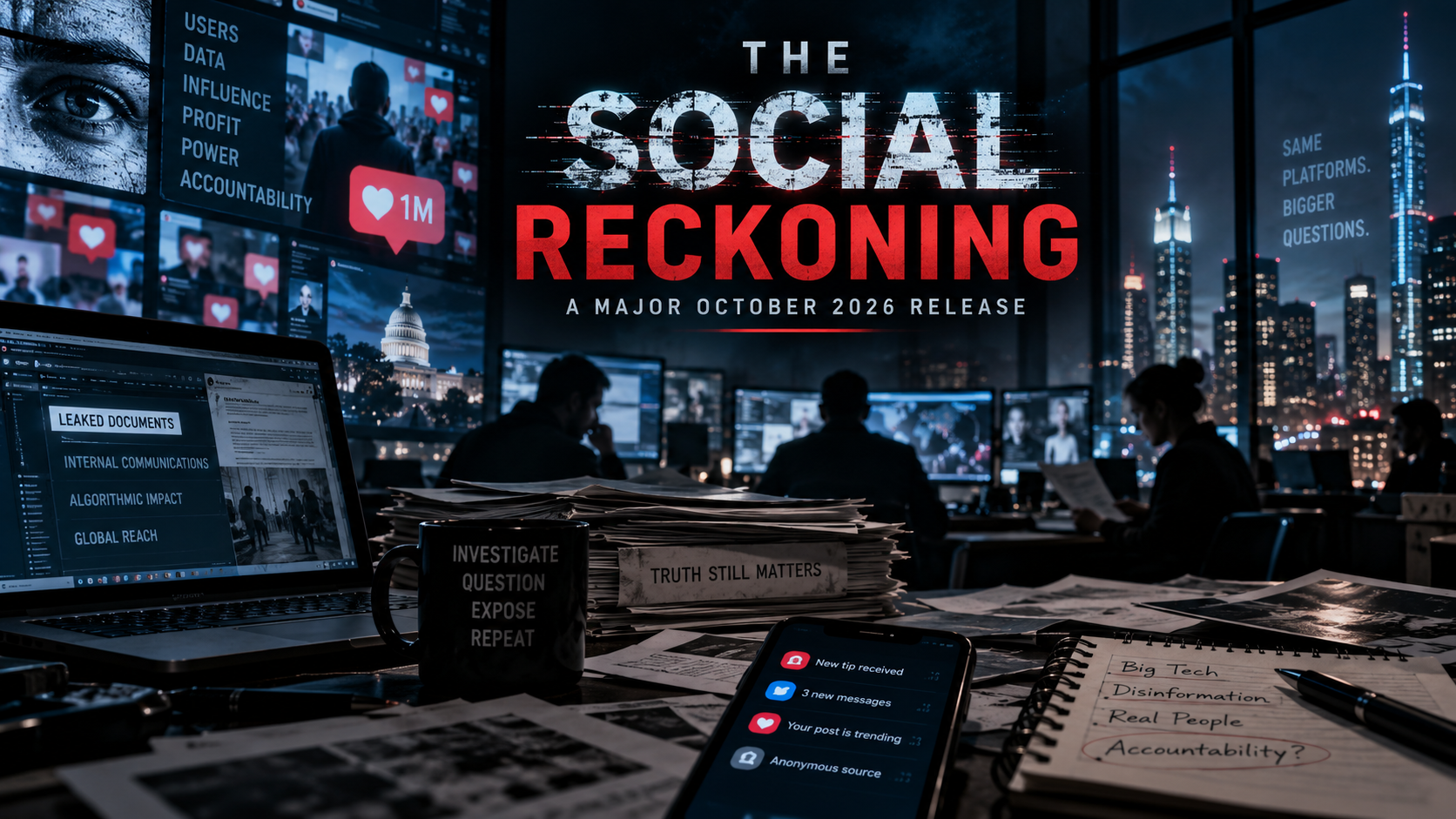 THE SOCIAL RECKONING — Aaron Sorkin’s New Film Arrives October 9