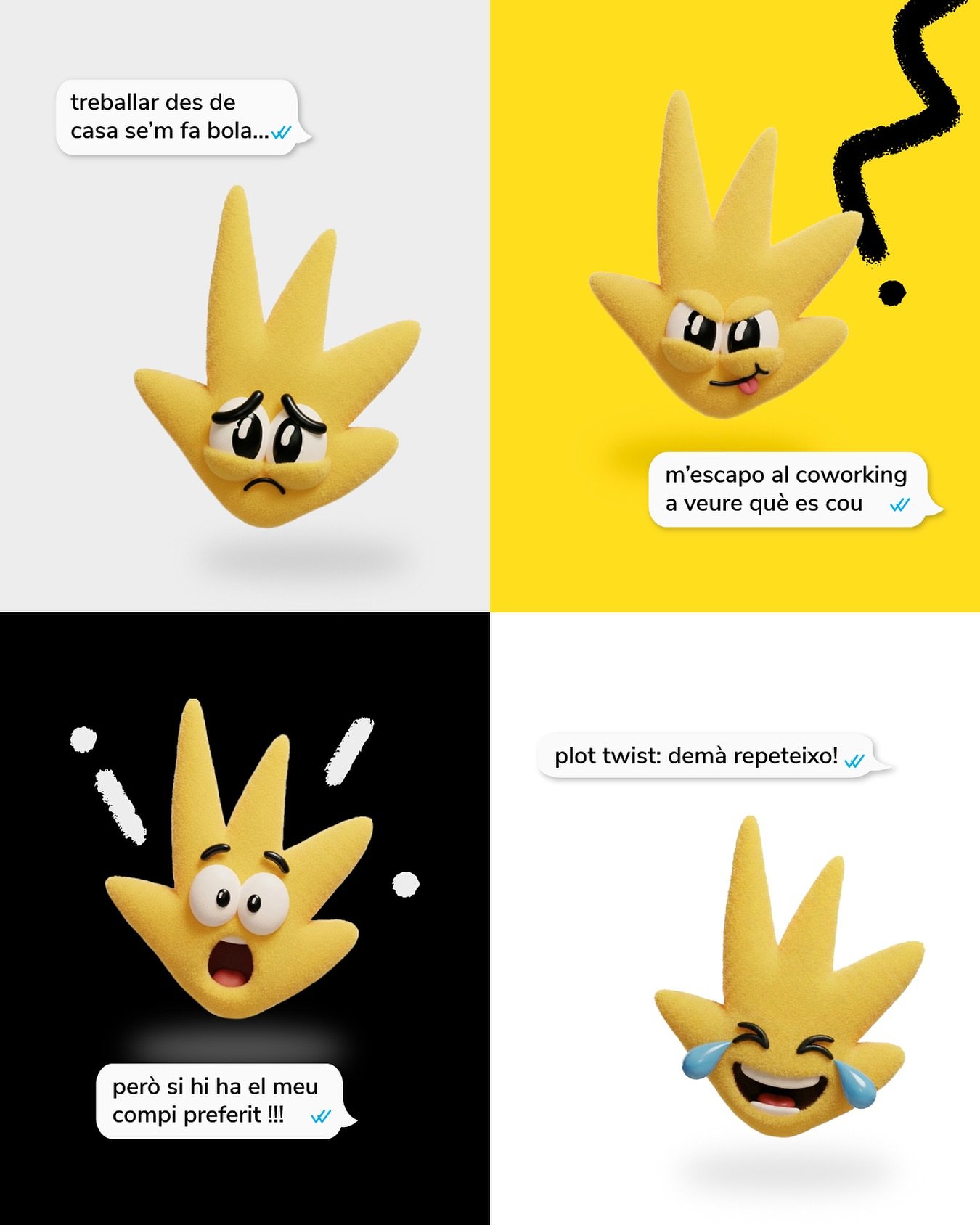 Fa dies que est&agrave;vem una mica off per aqu&iacute;&hellip; per&ograve; quan tornem, tornem a foc🔥😎

La setmana passada vam jugat amb la nostra mascota Sparky i la vam convertir en stickers pel xat de coworkers. Spoiler: no es podien quedar nom