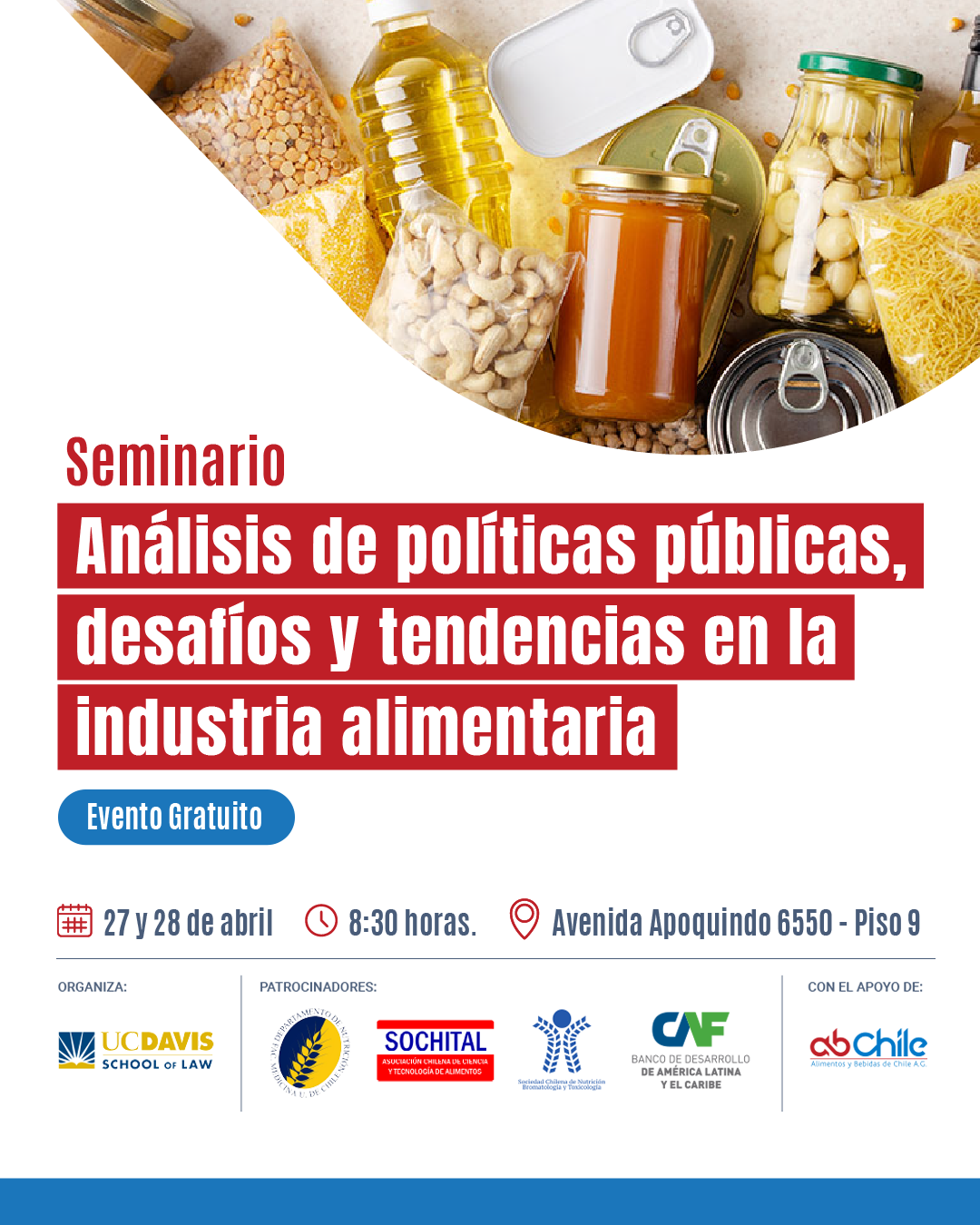 Seminario internacional reunirá a los principales expertos en temas de alimentos