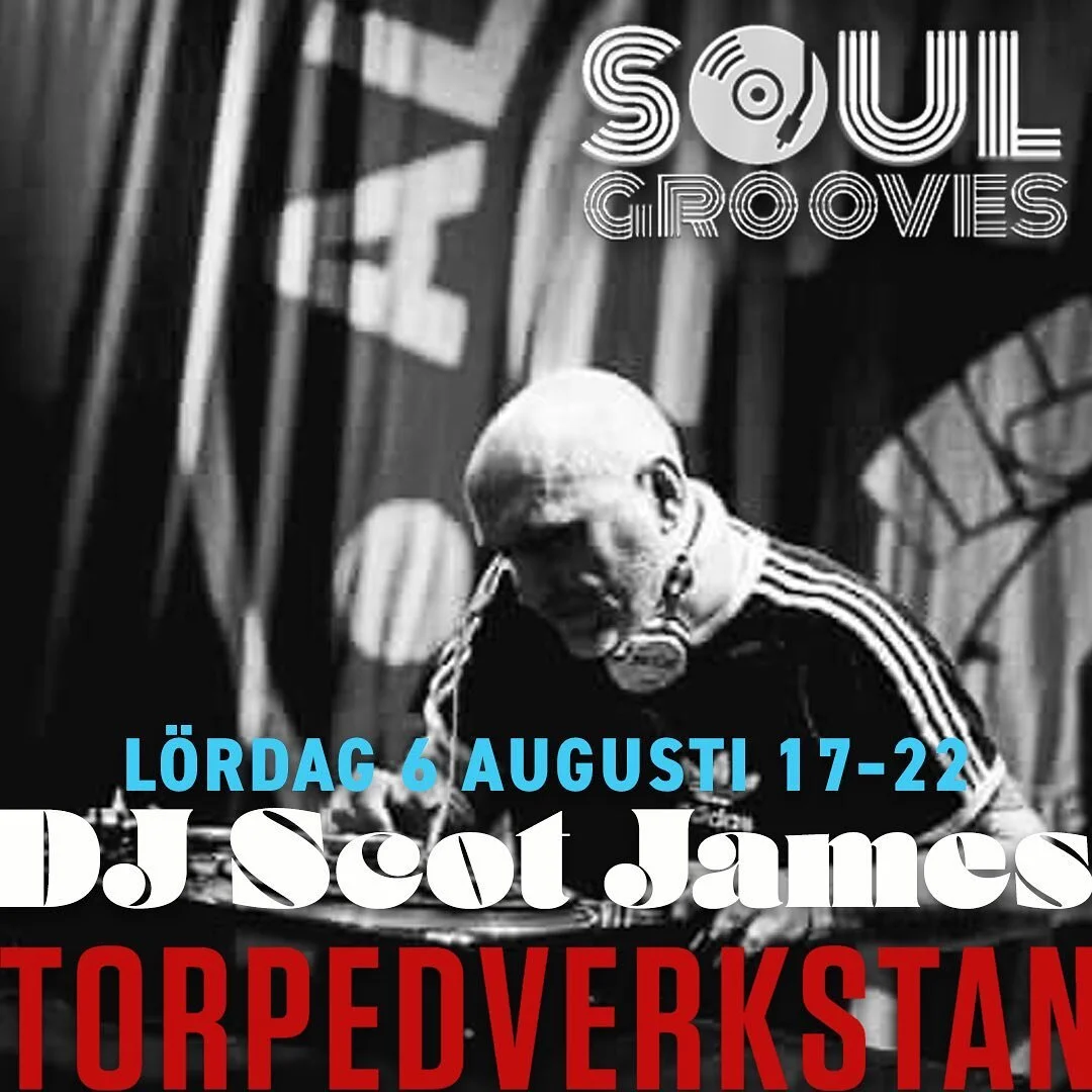 A SOULFUL SATURDAY WITH SCOT JAMES!
P&aring; l&ouml;rdag den 6 augusti st&aring;r DJ Scot James vid skivspelarna mellan 17-22 &ndash; det kommer bli en fantastisk sommarkv&auml;ll med underbara Soul Grooves &ndash; s&aring; varmt v&auml;lkomna p&arin