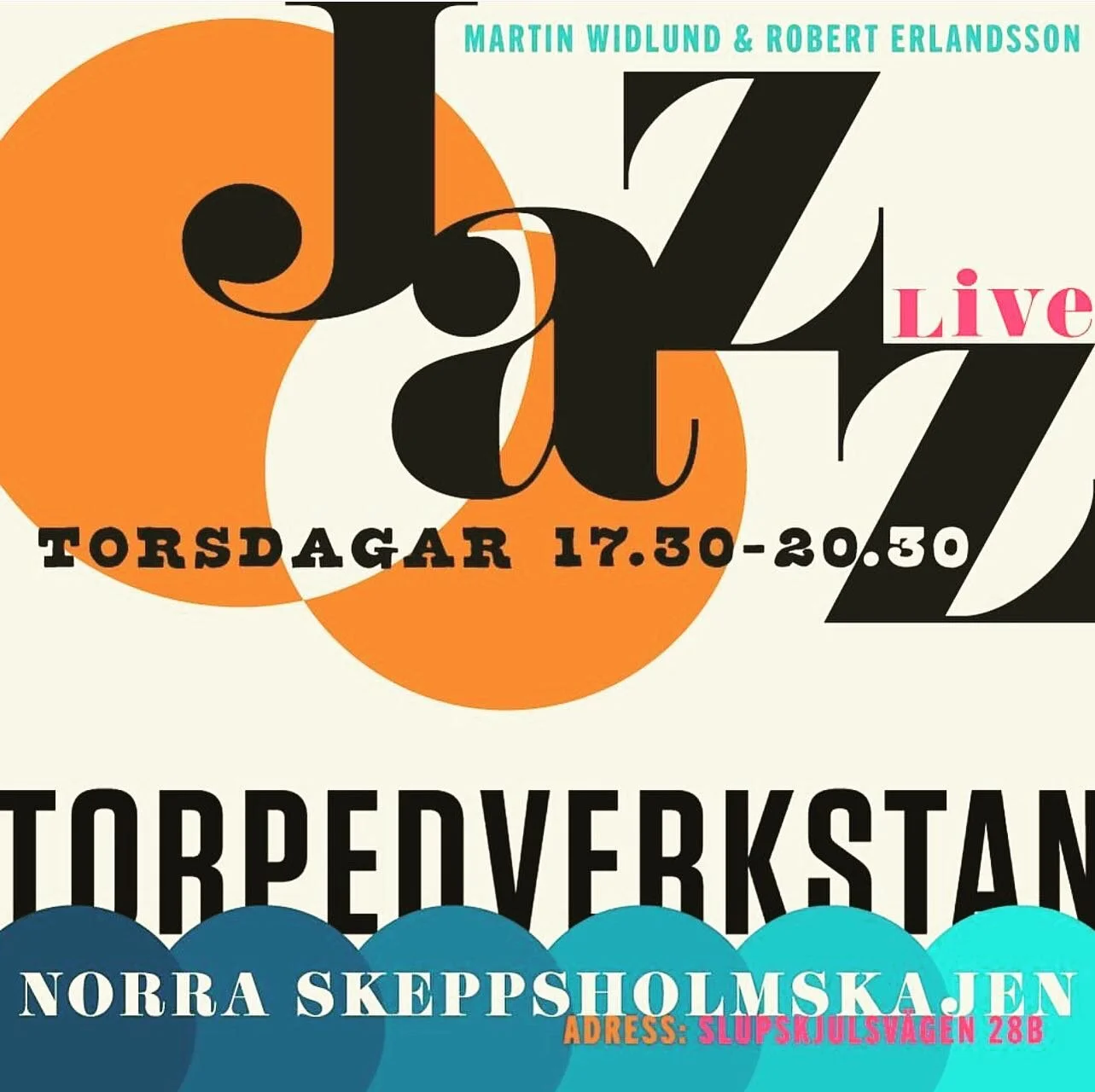 SENSOMMARJAZZ - JAZZTORSDAG &ndash; IMORGON 1 september!
Livejazz klockan 17.30-20.30 med Martin Widlund &amp; Robert Erlandsson, f&ouml;rhoppningsvis kan vi k&ouml;ra ute! V&auml;lkomna &ndash; se till att boka bord!

Bordsbokning: www.torpedverksta