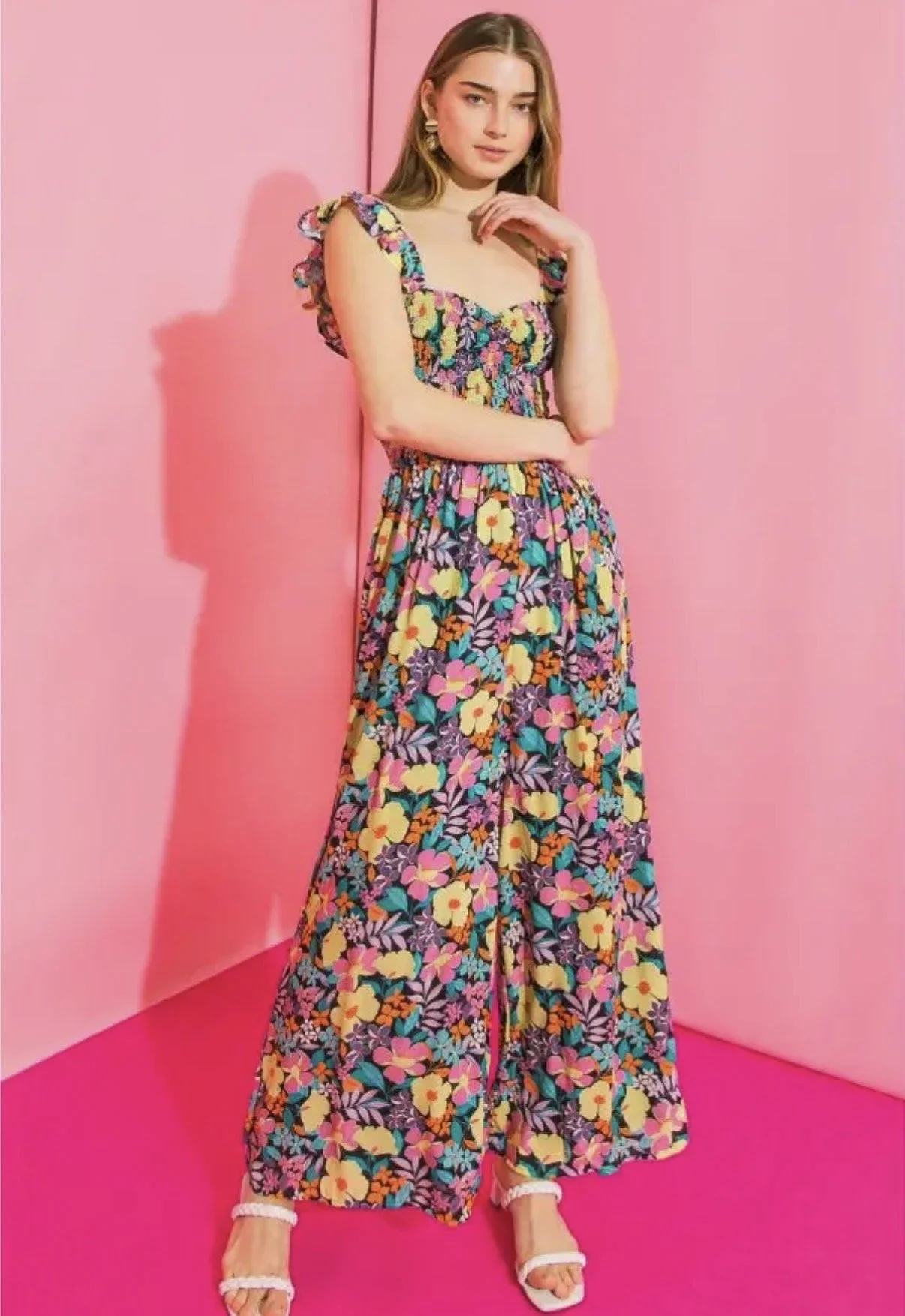 Floral Fantasy Jumpsuit - Front