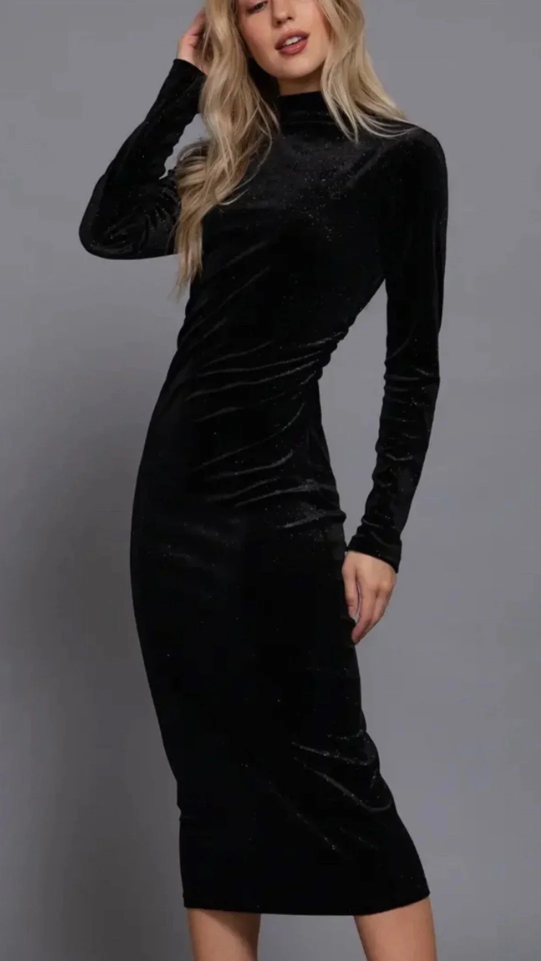 Glimmering Elegance Velvet Dress_ Front .jpeg