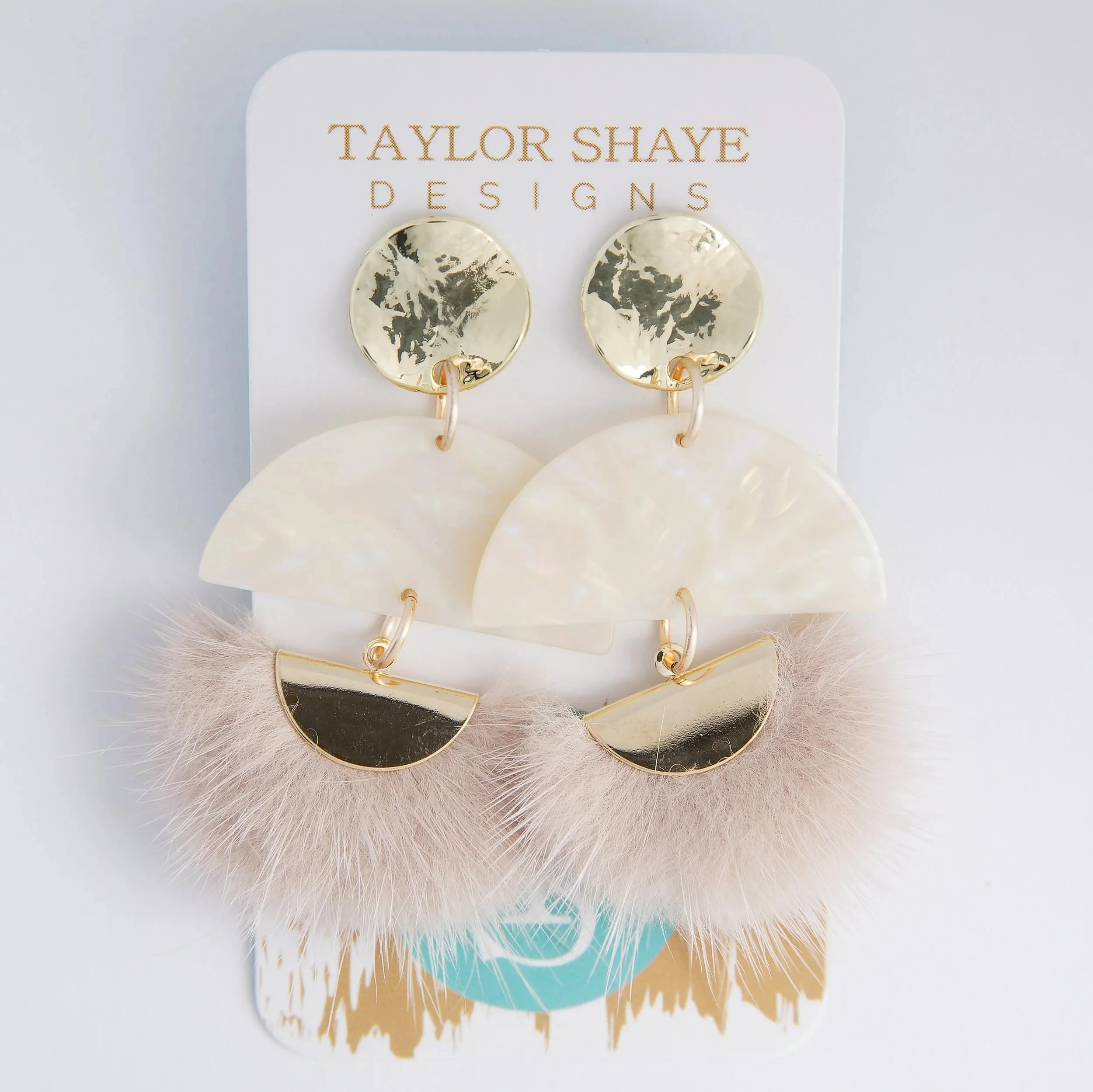 Pink Iridescent Tassel Drop Earrings