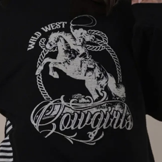 Western-Inspired Oversized Knit Top