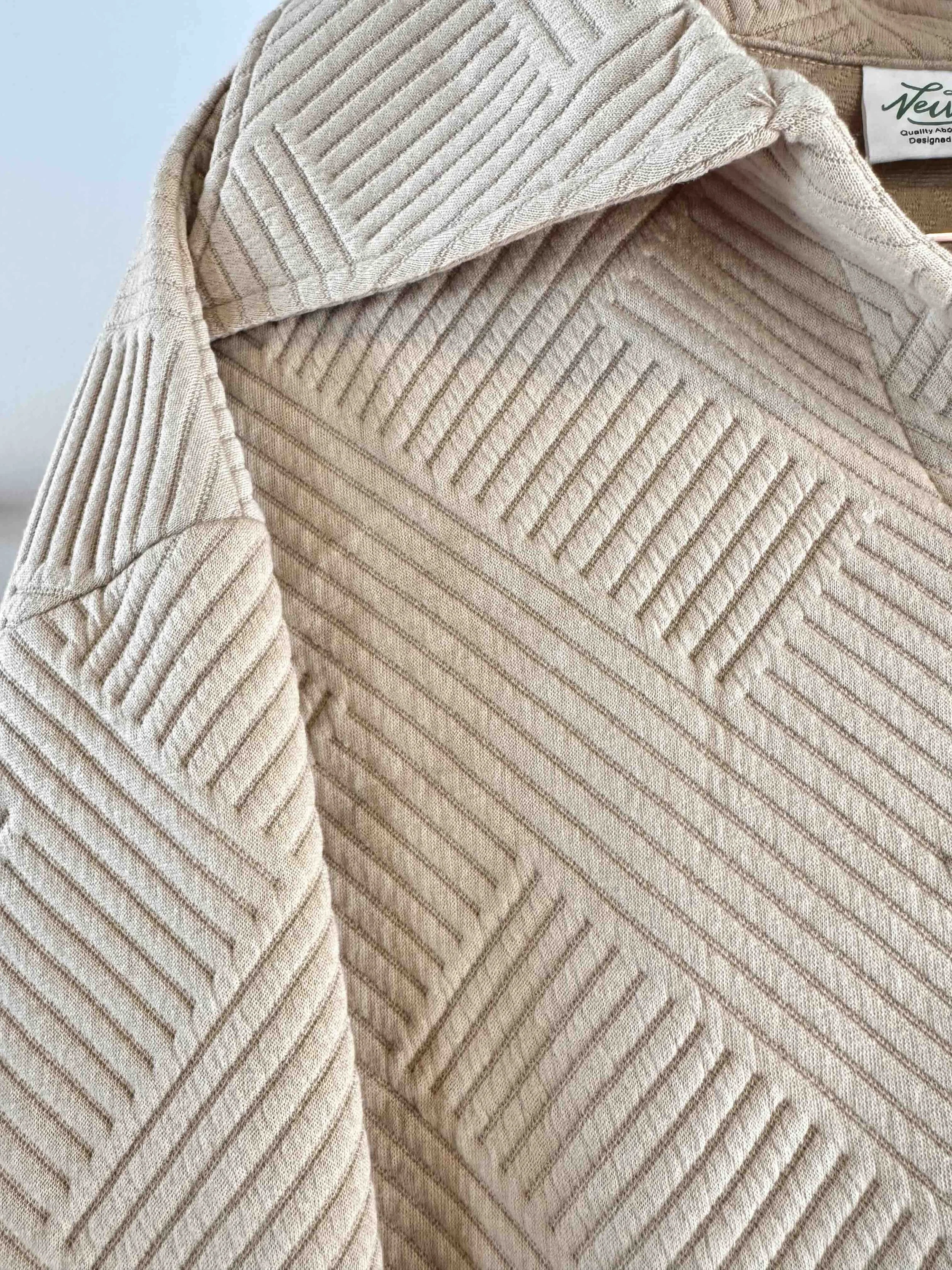 Taupe Textured Knit Casual Comfy Set