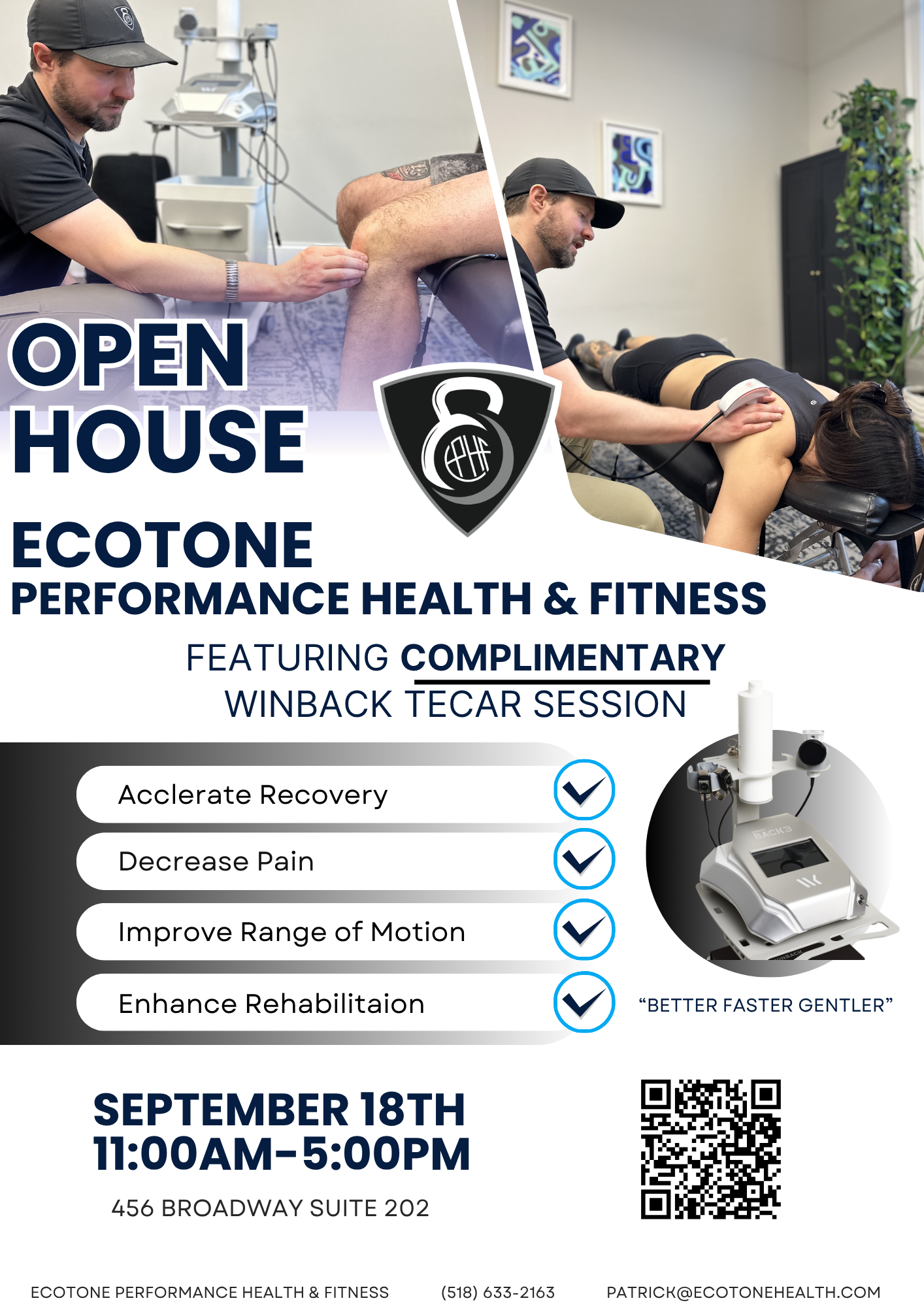 Ecotone Open House featuring Winback TECAR Therapy