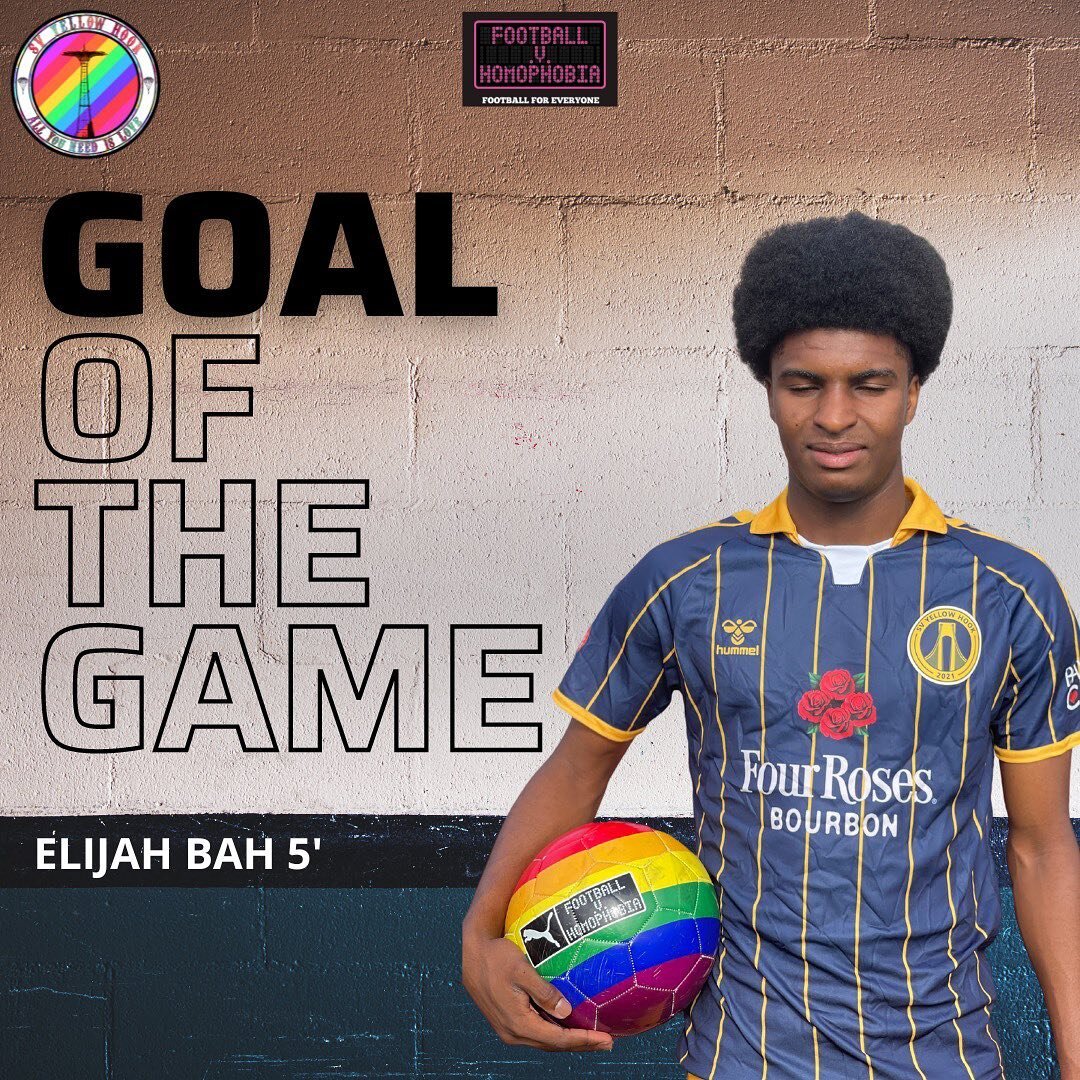 Even with his eyes closed, our speedy young winger @elijah_mamadou_bah managed to open the scoring against NYIFC  this weekend with our @football_v_homophobia Goal of the Game. Unfortunately some calamitous mistakes at the back made our lead short li