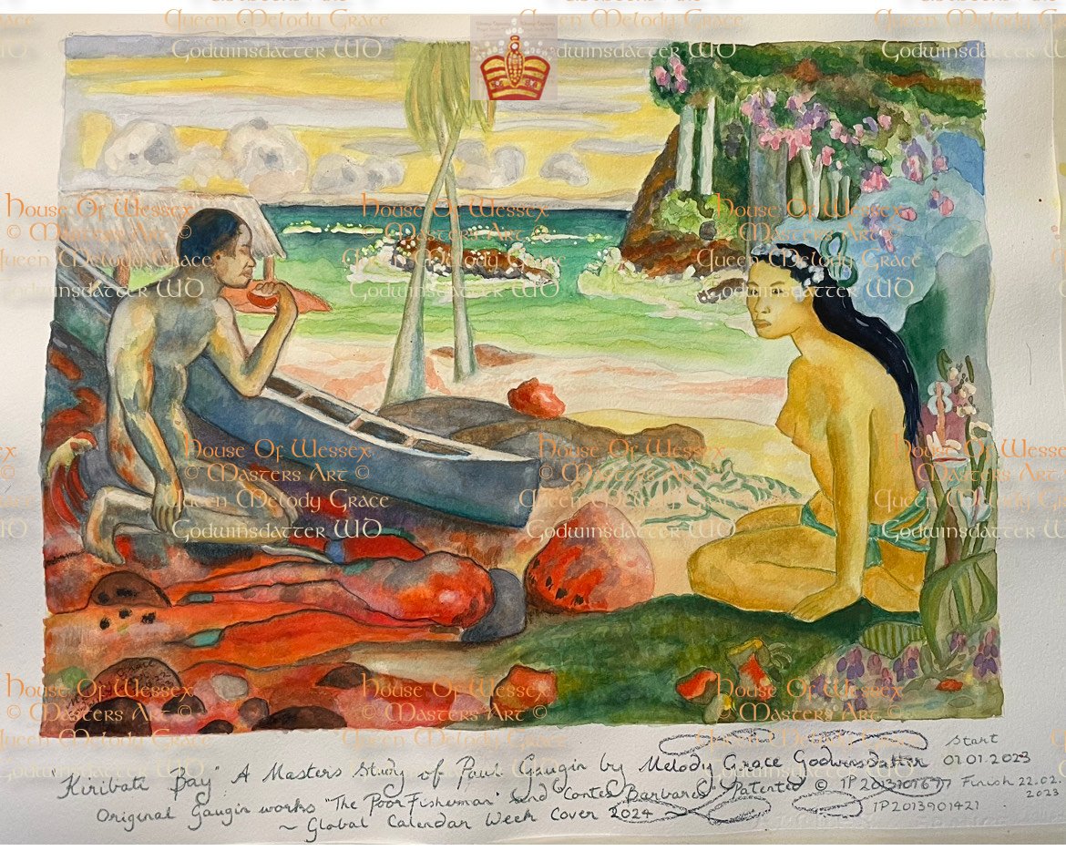 "Kiribati Bay" A Paul Gauguin Masters Study of "Poor Fisherman" and "Contes Barbares."