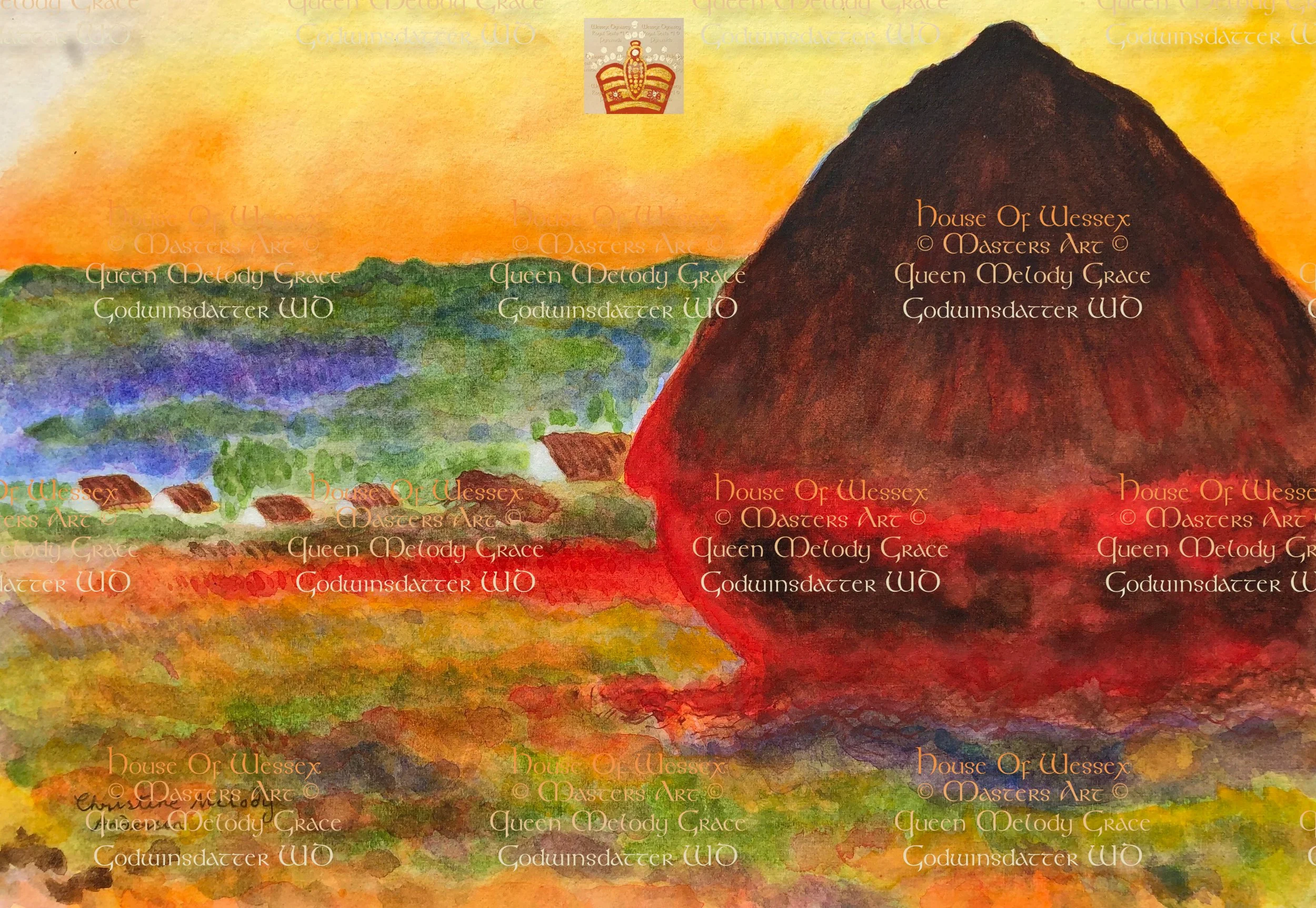 "Rustic Red Haystack". A Masters study of Claude Monet.