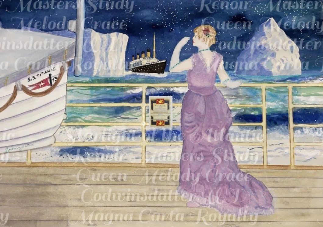 "Starlight of the Atlantic" A Renoir Masters Study from Masters Paintings "The Wave" and "Dancing in the City" 