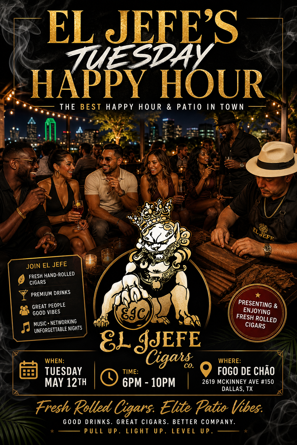 El Jefe's Tuesday Happy Hour at Fogo De Chao in Uptown