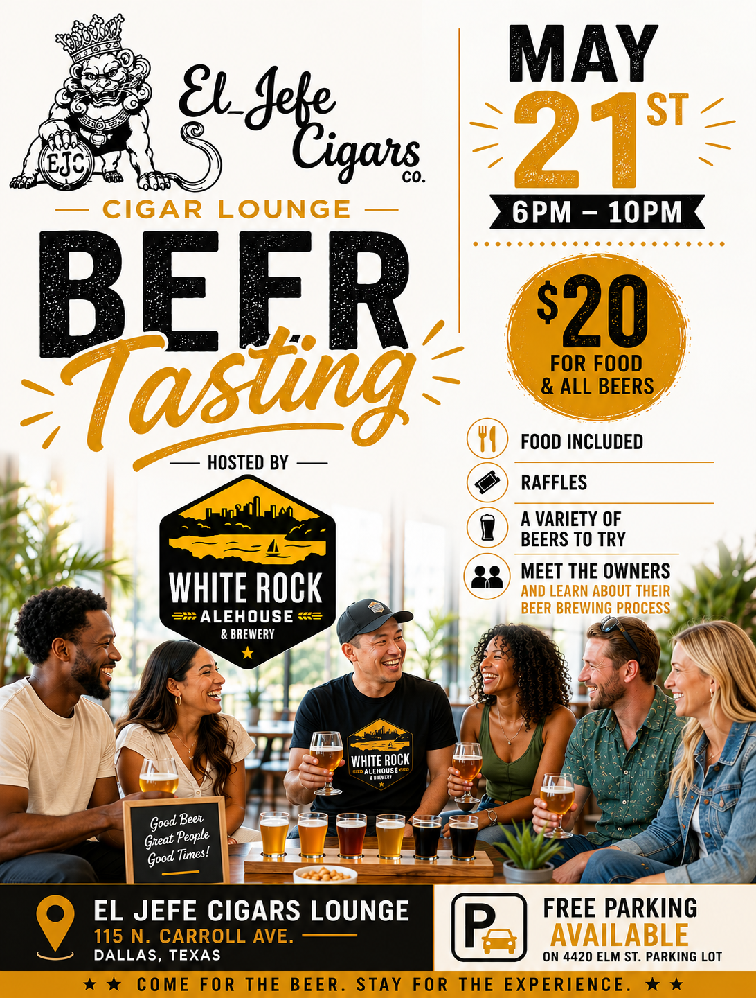 El Jefe Cigars Beer Tasting with White Rock Brewery Co.
