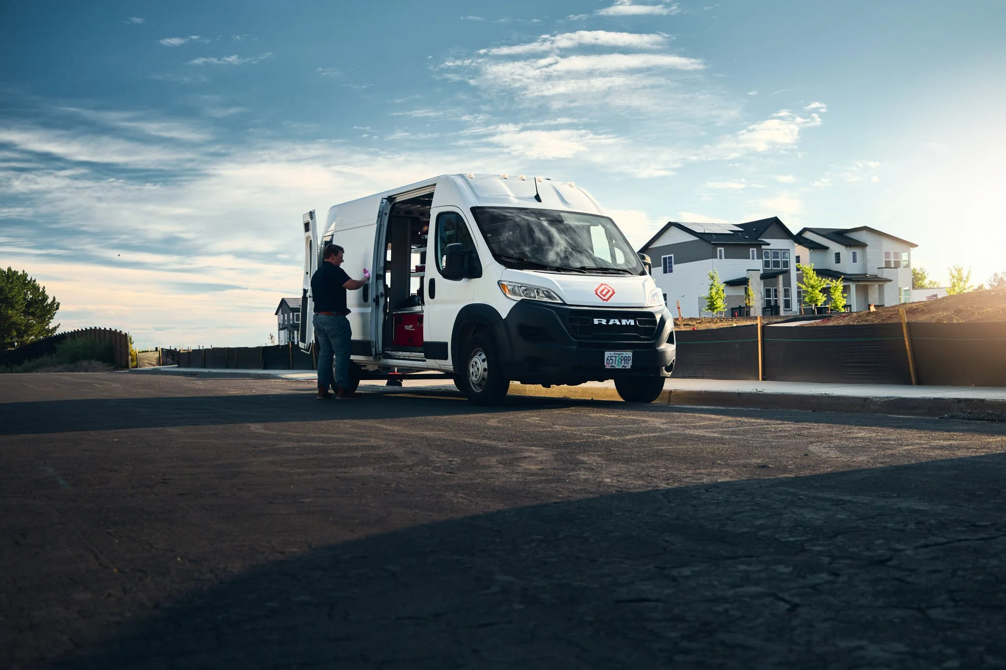 corporate van photo of a trades worker