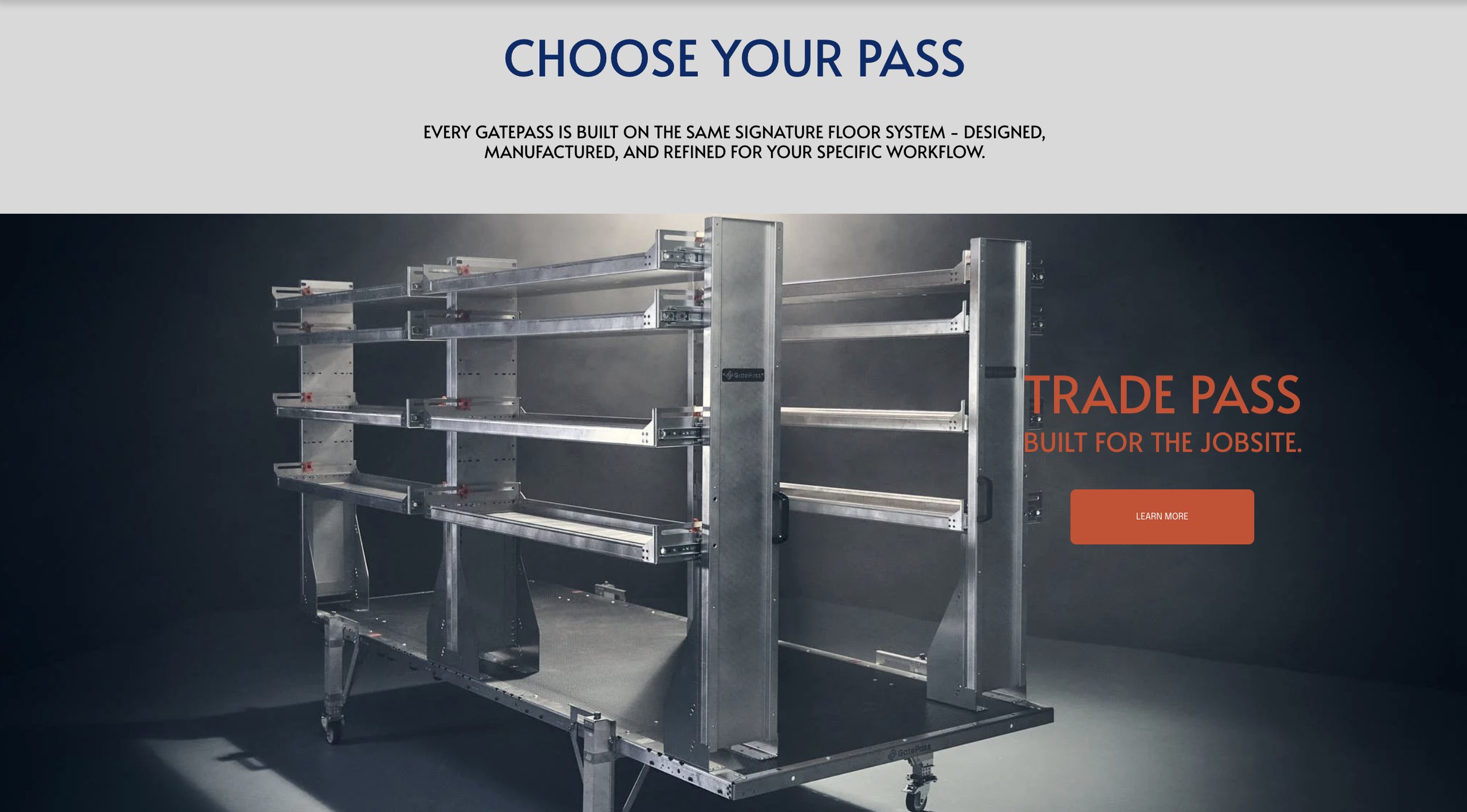 Featured product trades pass with some great product photography