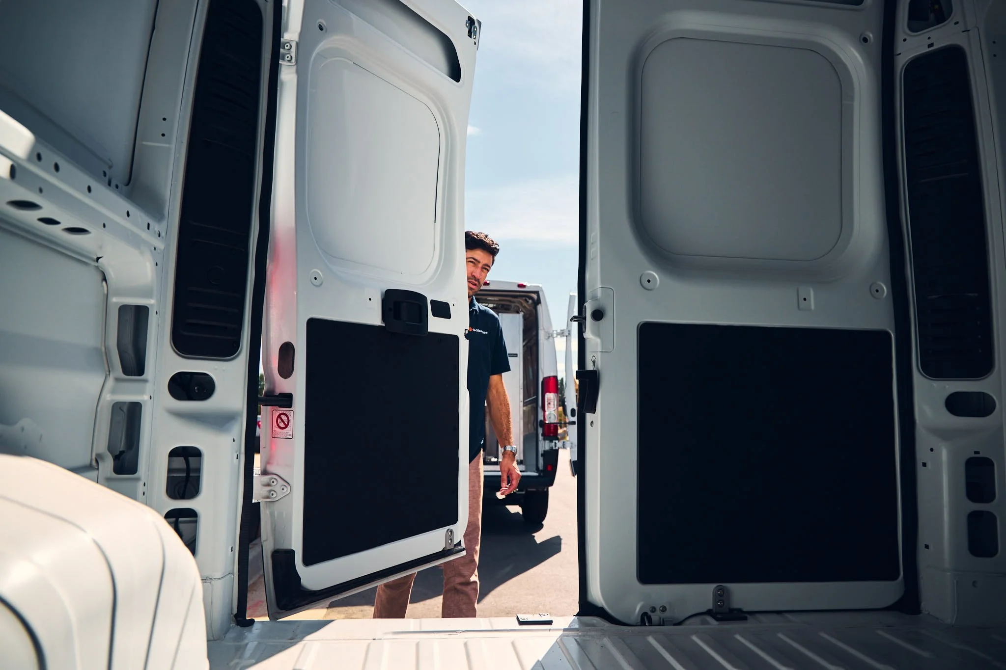 stills of van doors opening