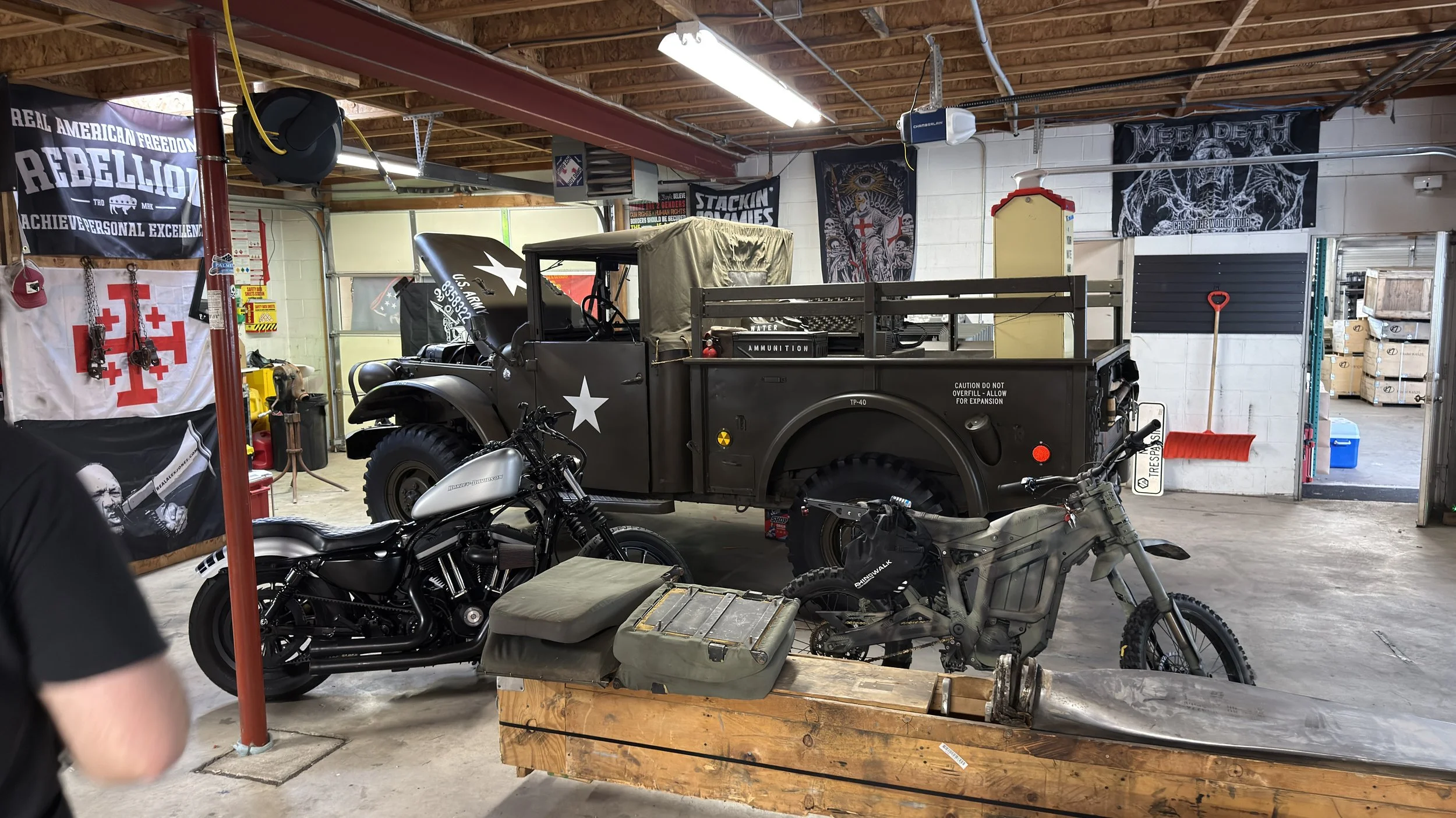 snapshot of a local warehouse before set design during a local commercial production