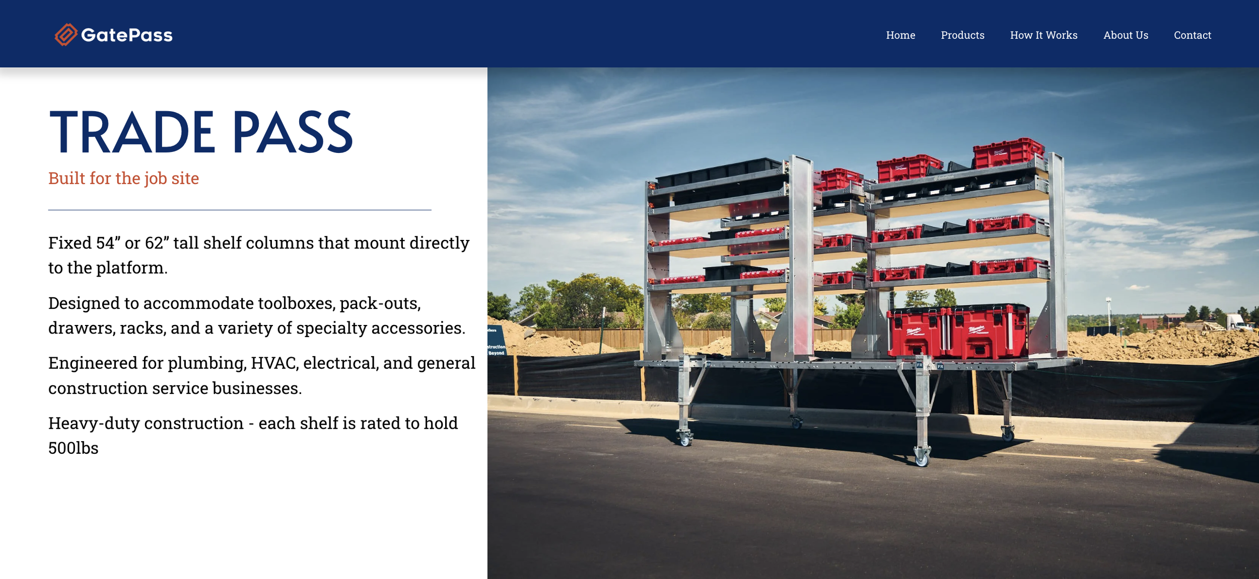 photograph of the trades pass with website copy