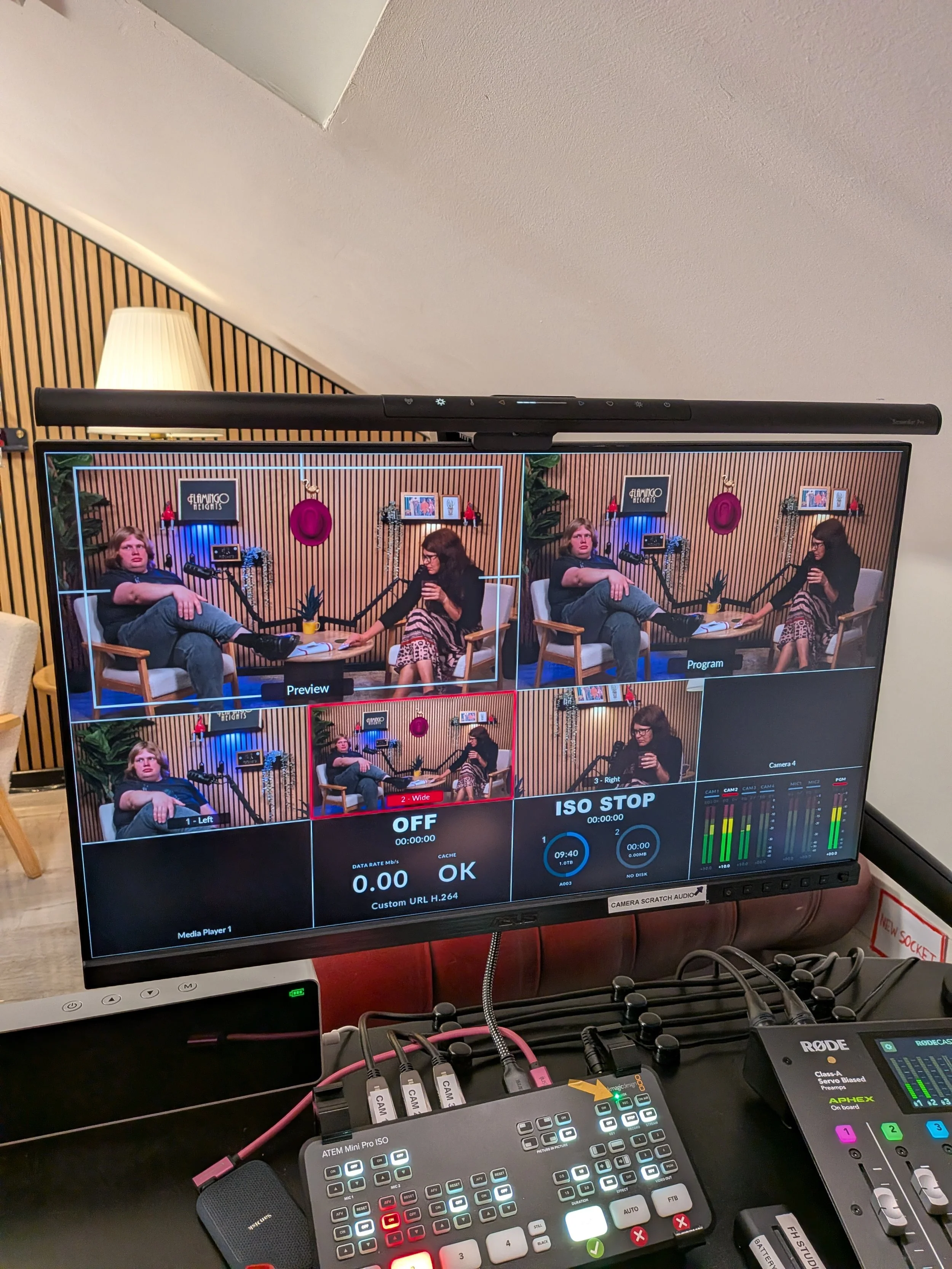 Recording audio and video podcast content