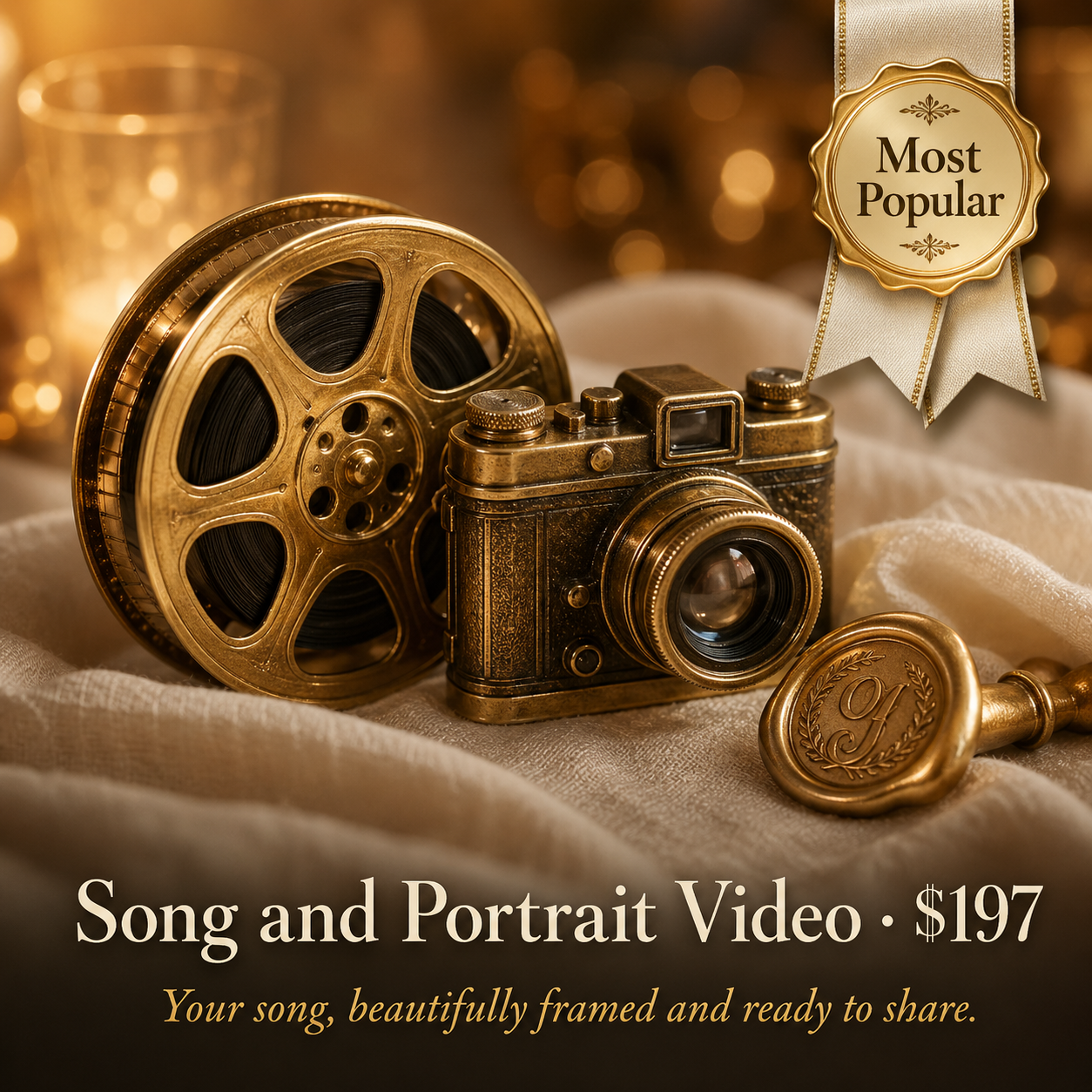 PACKAGE 2: Golden Song + Portrait Video $197