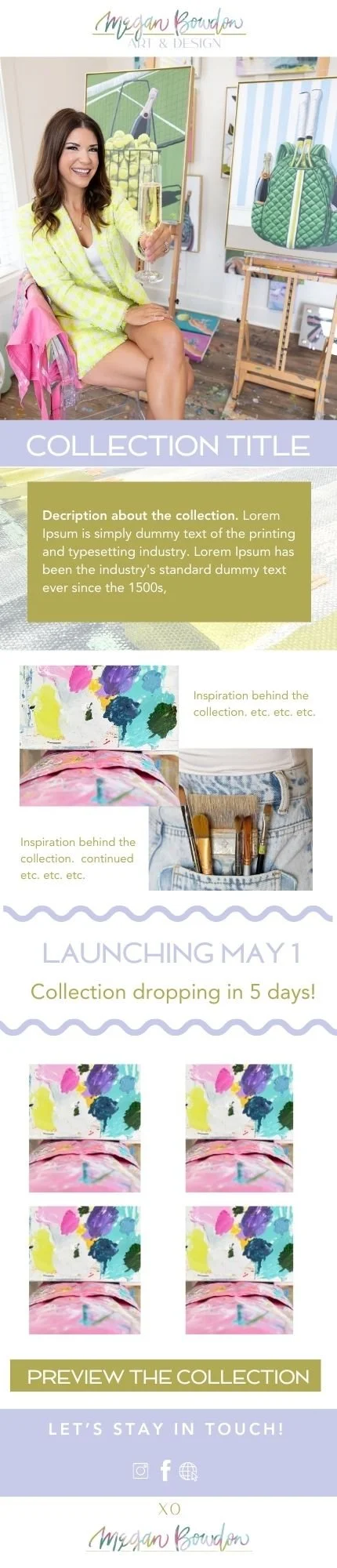 Megan Bowdon Art Collection Email Template