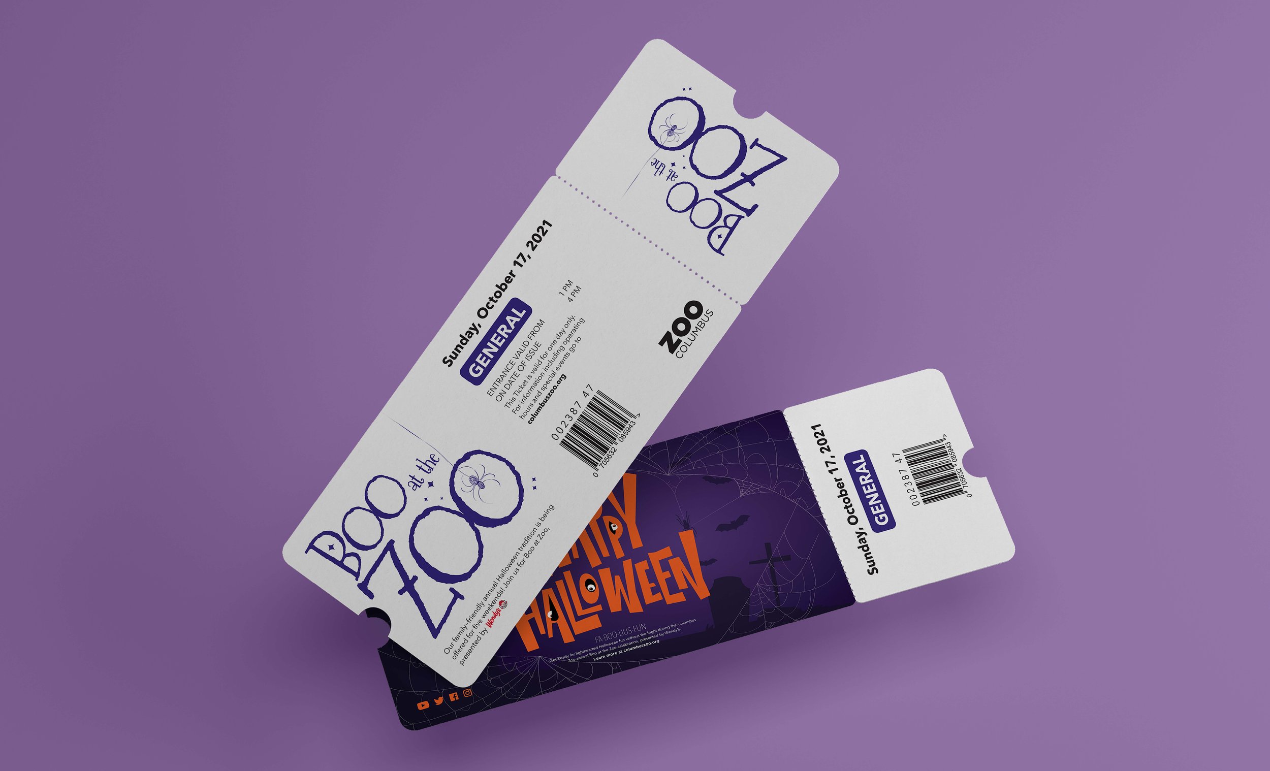 Ticket Design with inviting at Boo at Zoo tradition
