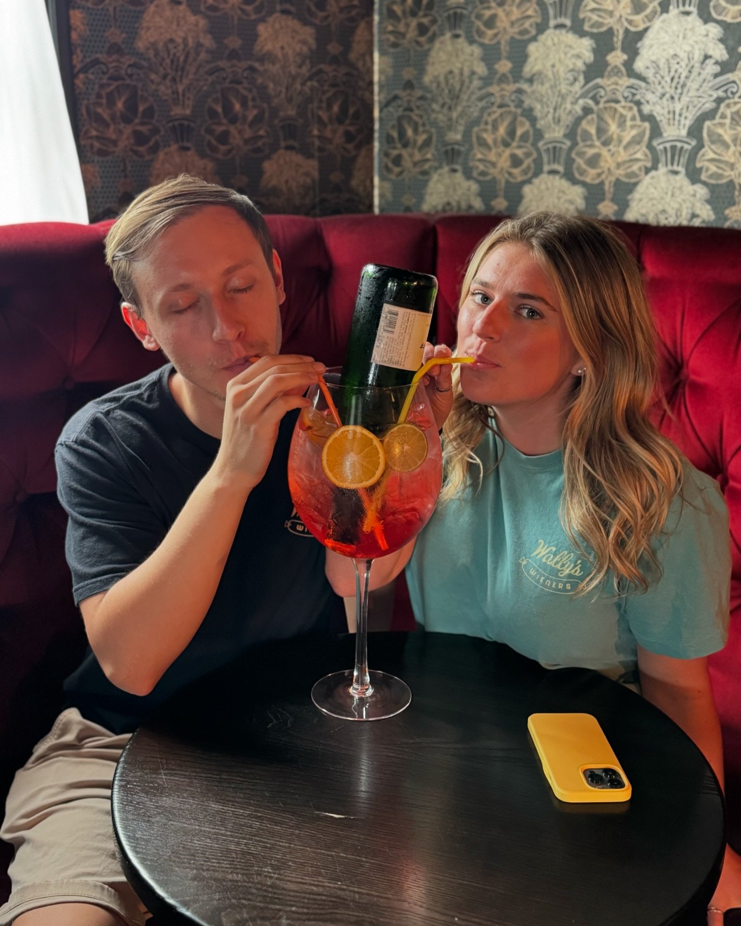 The Ultimate ULTIMATE Spritz is here 😍🍾
.
Grab your 3 besties &amp; stop by to share this summer cocktail! 🍹✨
.
#wallys #wallyswieners #wieners #champagne #ultimatespritz #spritz #cocktail #summer #newport #cocktailtoshare