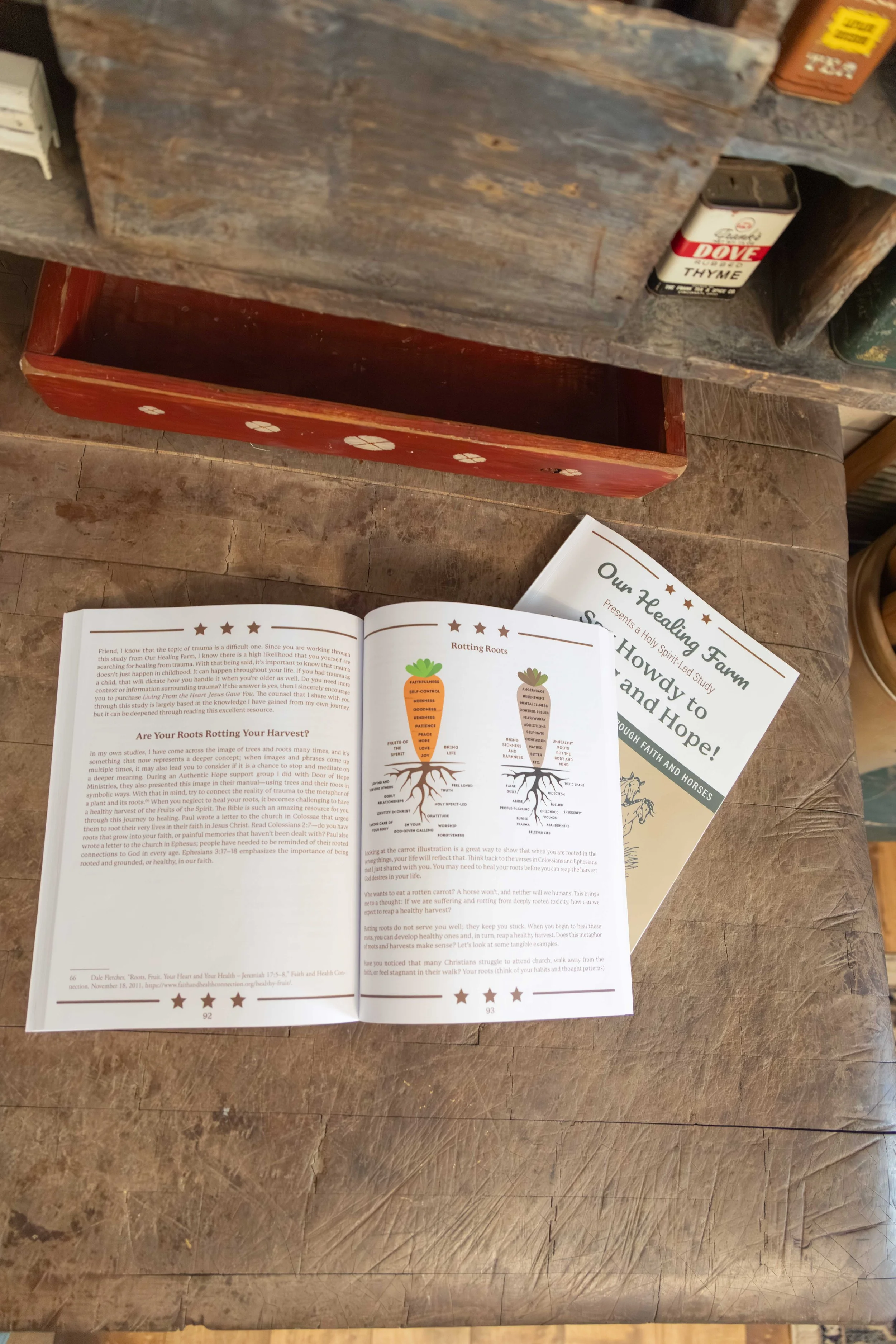 Picture of carrots explaining rotten roots analogy