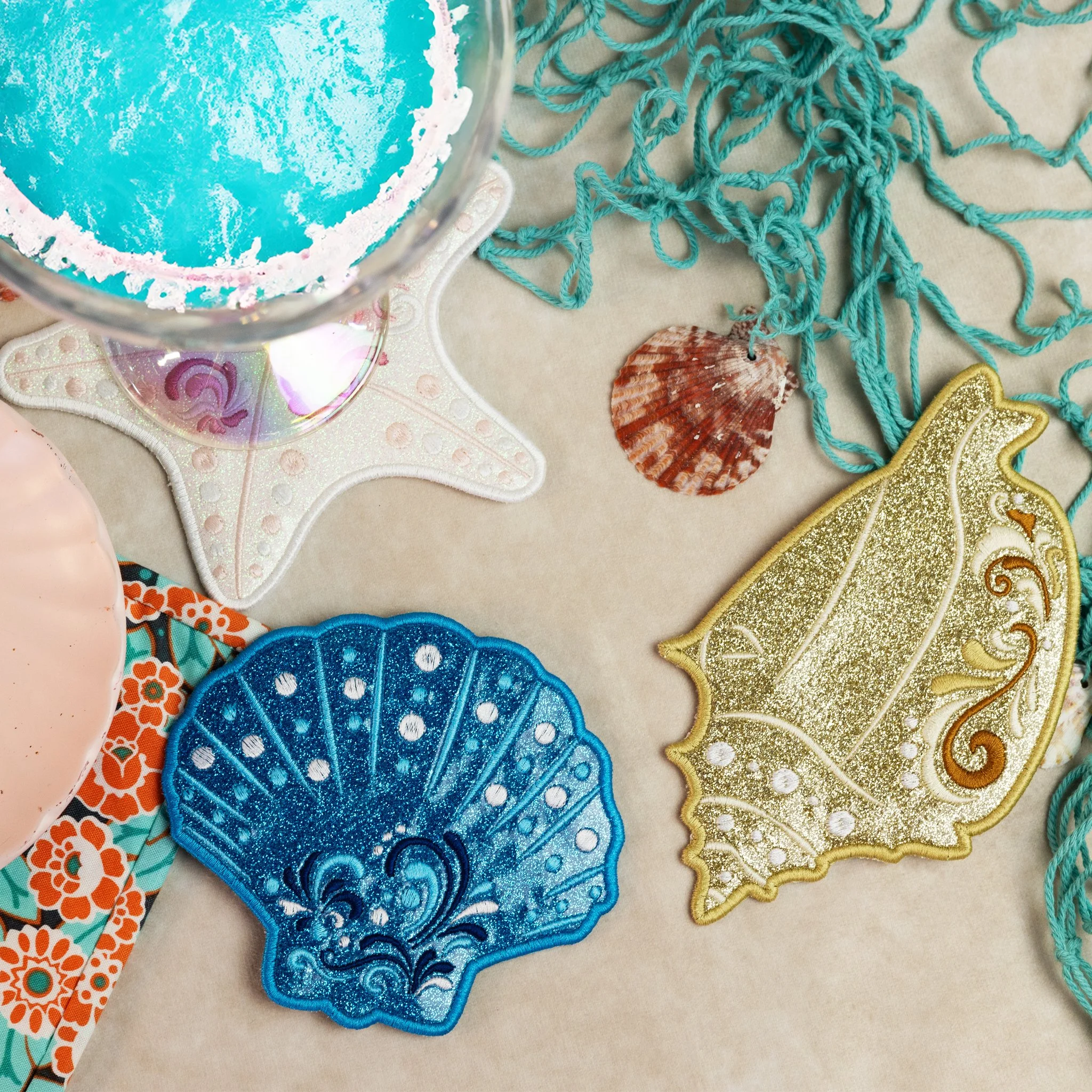 Seashell Coasters Vector Art and Marketing