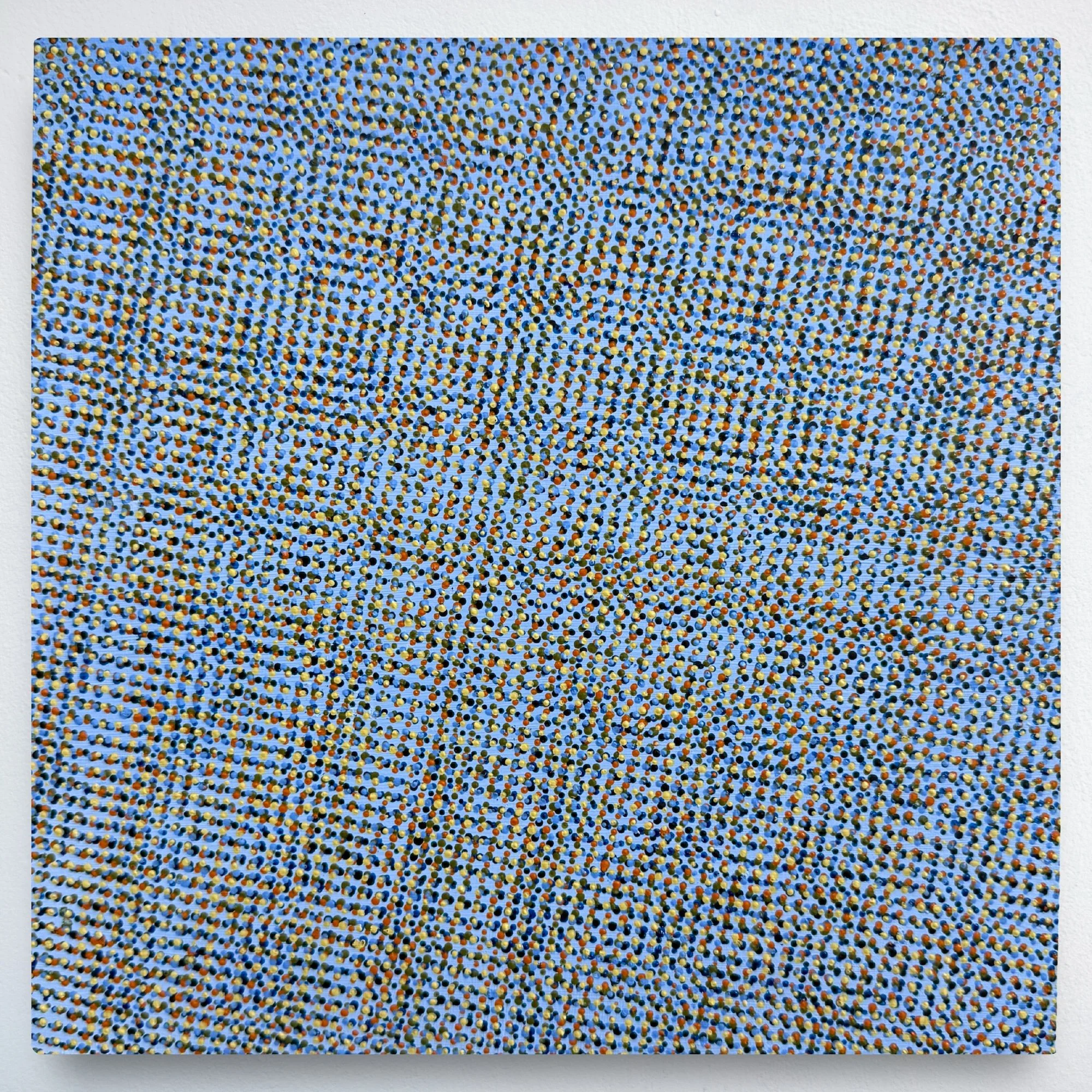 “Interstice"   Acrylic on panel   12 x 12 x 1"