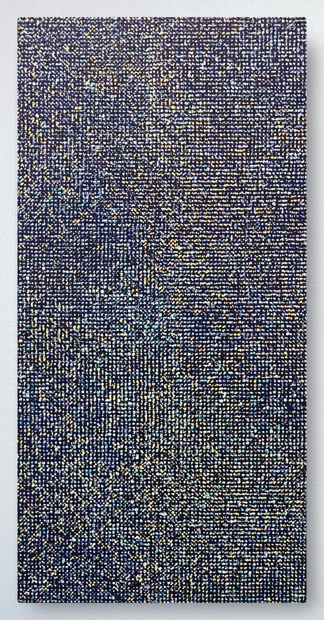 “Veiled Node"   Acrylic on plywood   12 x 24 x .5"