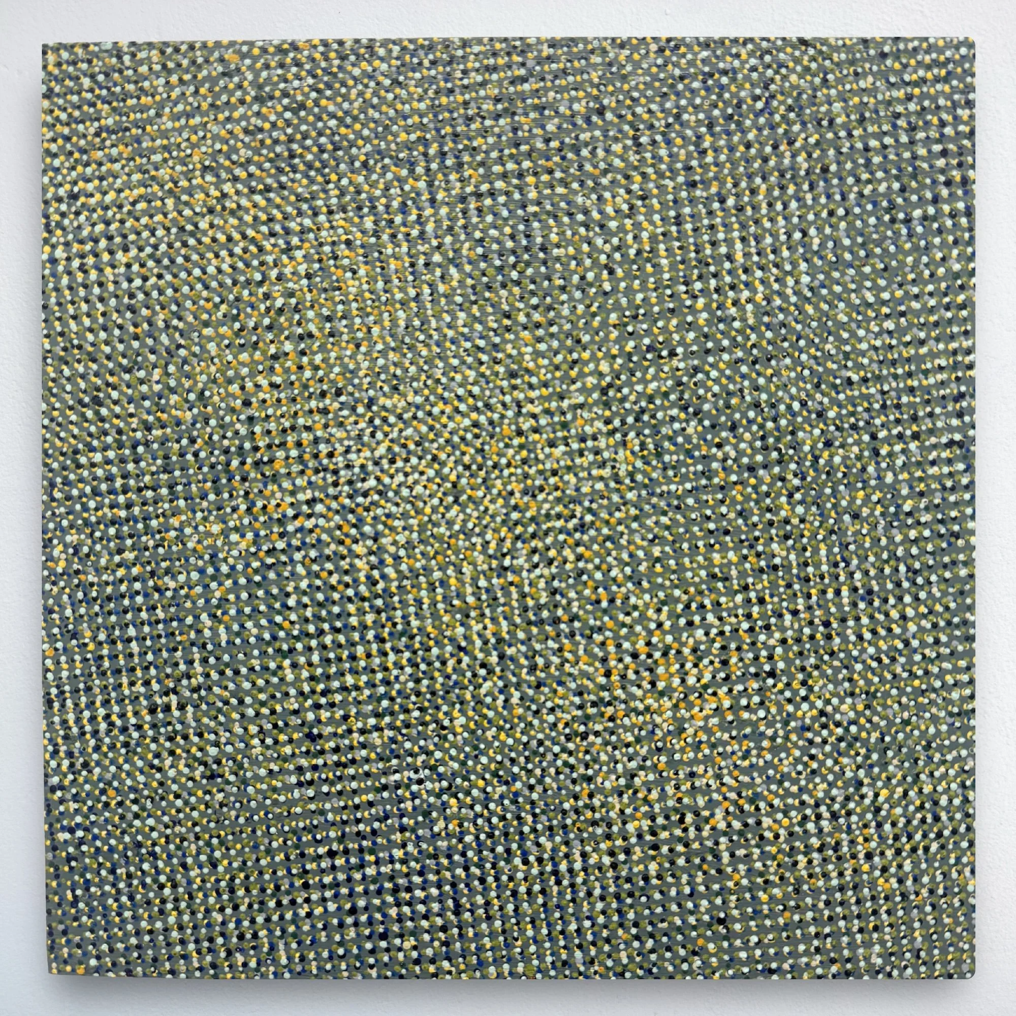 “Threads of an Interval"   Acrylic panel   12 x 12 x 1"