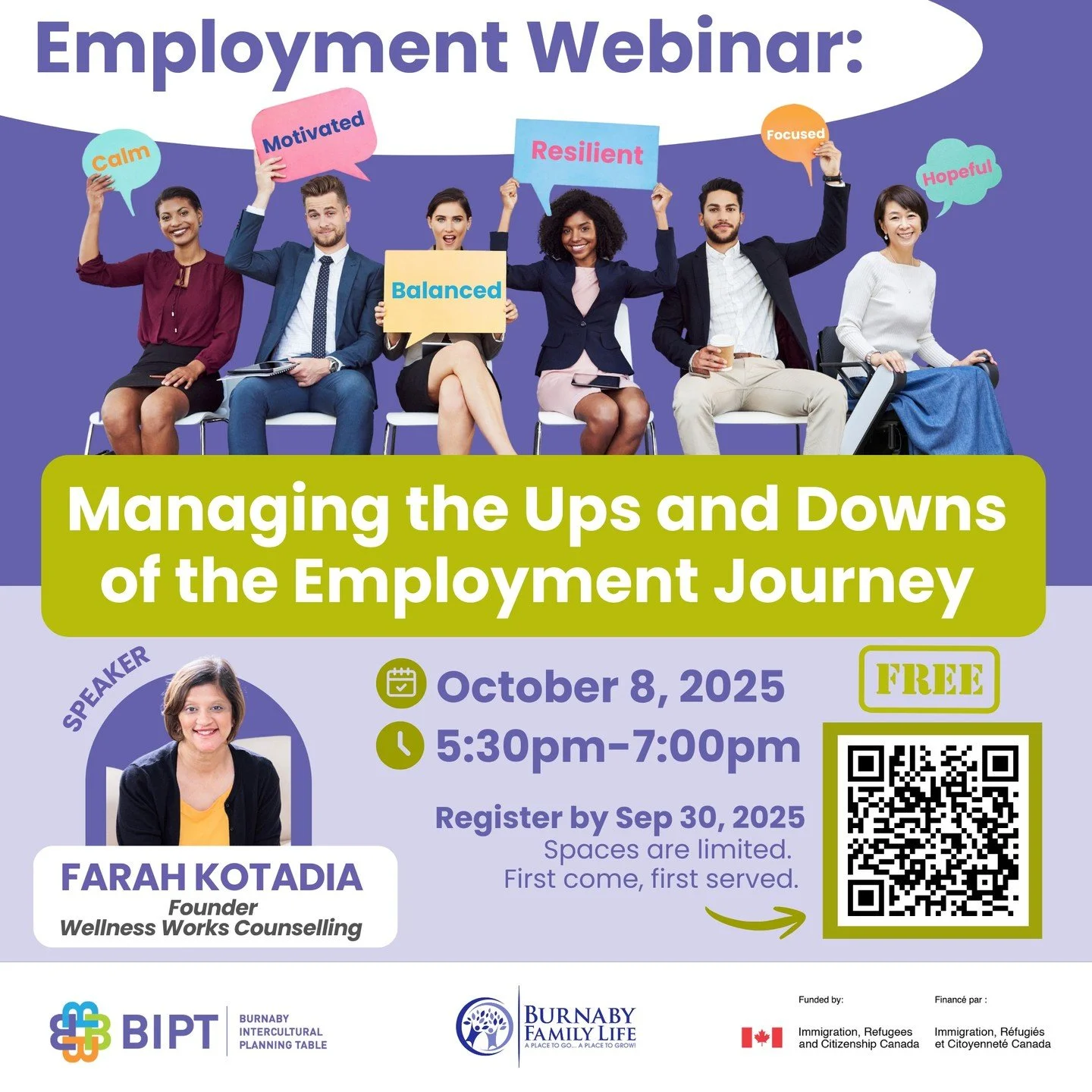 🚀 Employment Webinar: Managing the Ups and Downs of the Employment Journey 🚀

Feeling stressed about job searching or starting a business? You&rsquo;re not alone! ✨ 

Join us for a FREE webinar to learn practical tools to ease stress, calm anxiety 
