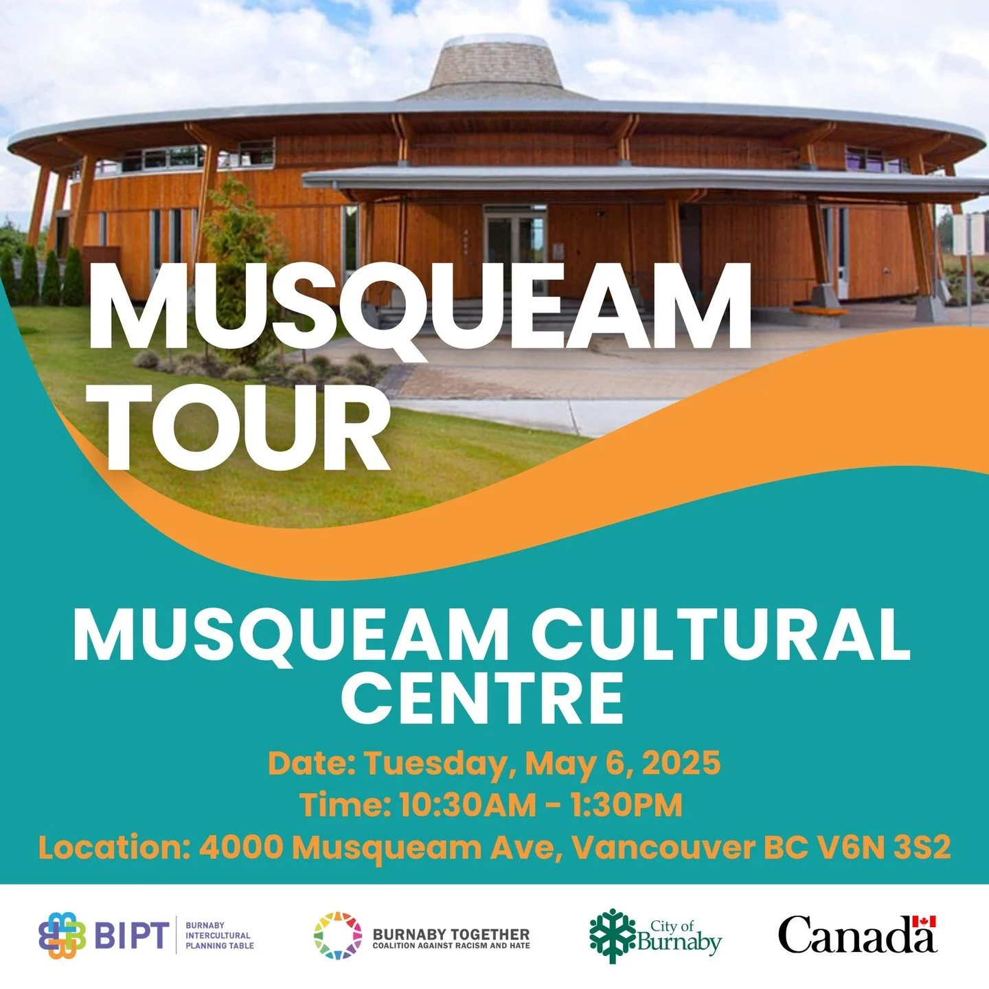 ✨ Walking Tour: Musqueam Cultural Centre ✨ 

Join us for a free guided Walking Tour of the Musqueam Cultural Centre &mdash; a unique experience to learn about the rich history, culture &amp; language, and deep connection to the land of the Musqueam p