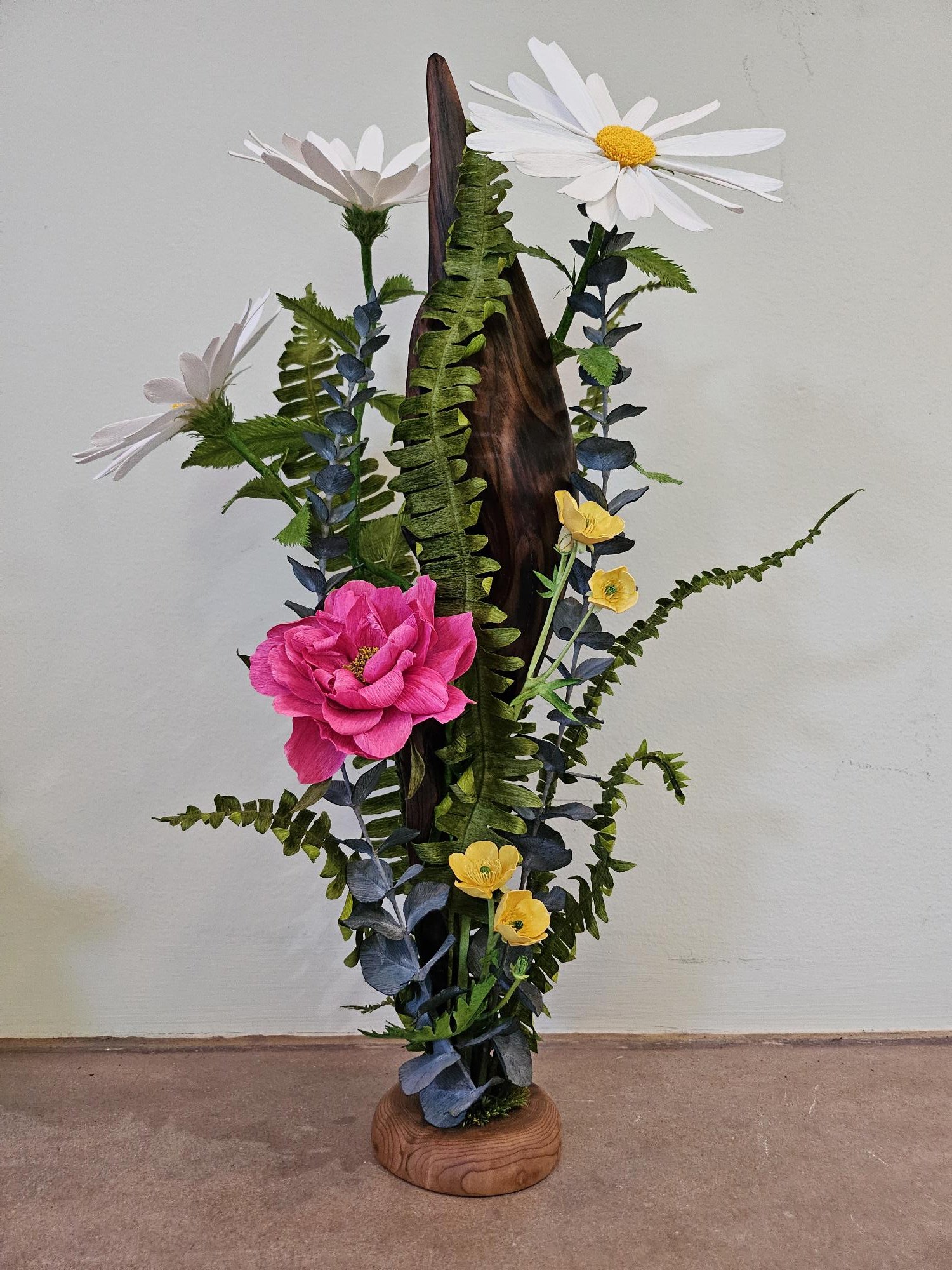 Assorted blooms, eucalpytus and ferns  (lost in the Asheville, NC flood 2024)