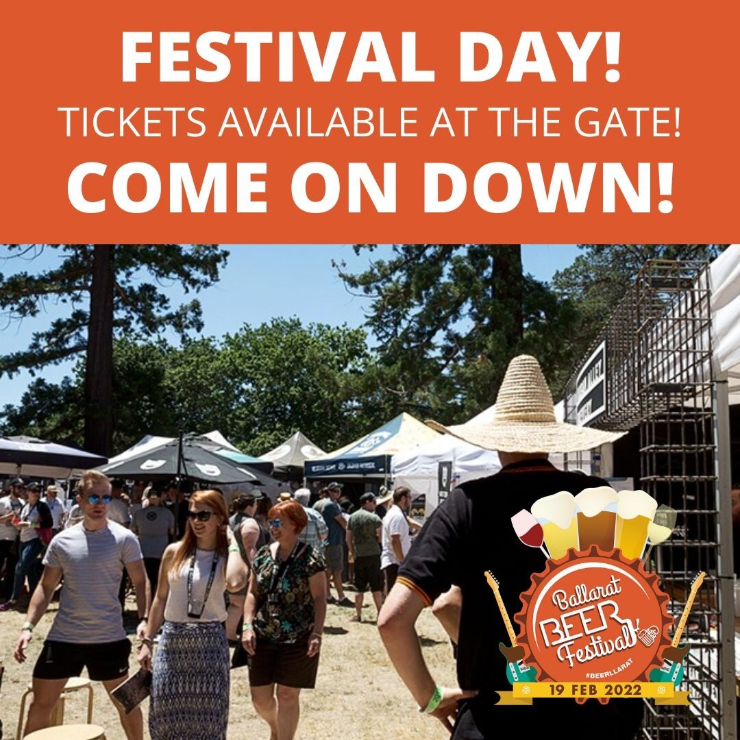 It's festival day! Grab a ticket online and come on down or buy a ticket at the gate for $40! Here's to an awesome day of good brews, food and music! 🍻

#Beerllarat #craftbeeraustralia #beerfest #ballaratbeerfestival

Proudly supported by Haymes Pai