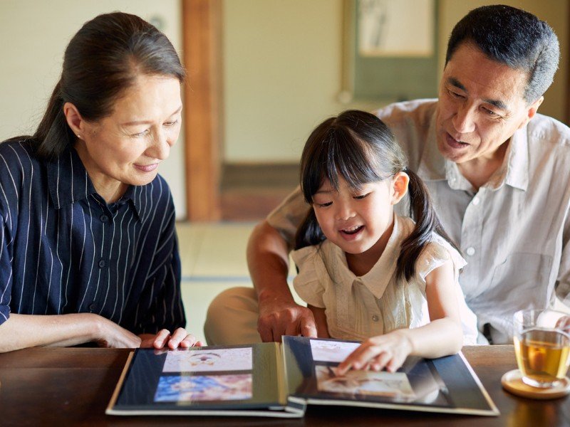 Little Girl with Parents