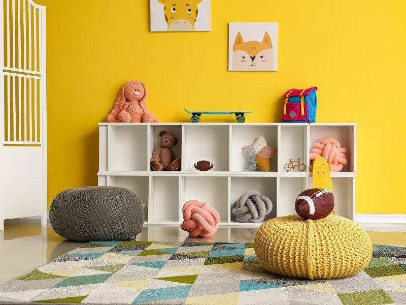 Toys on a Shelf in Bedroom Organization