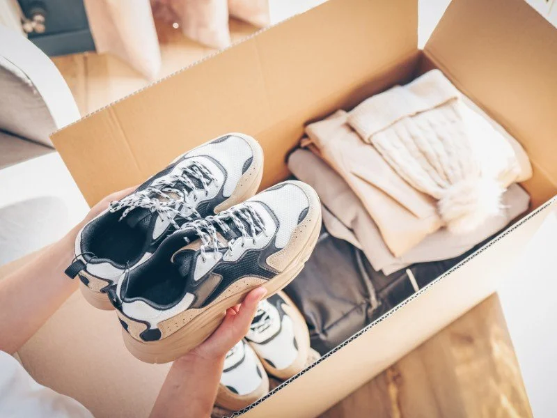 Packing essentials, shoes and garments.