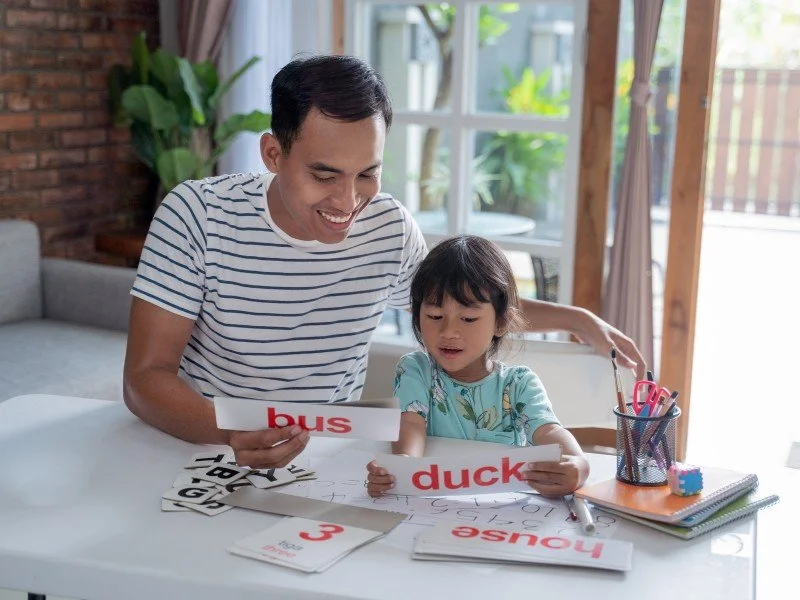 Teaching moments, fun parent-child learning.