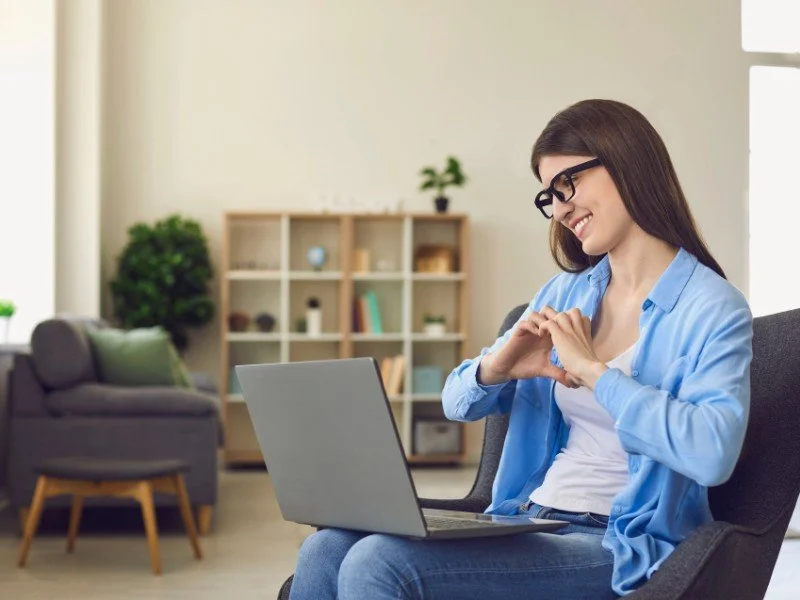 Enjoying productivity in a cozy workspace.