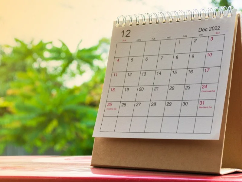 Calendar marking important dates, staying organized.