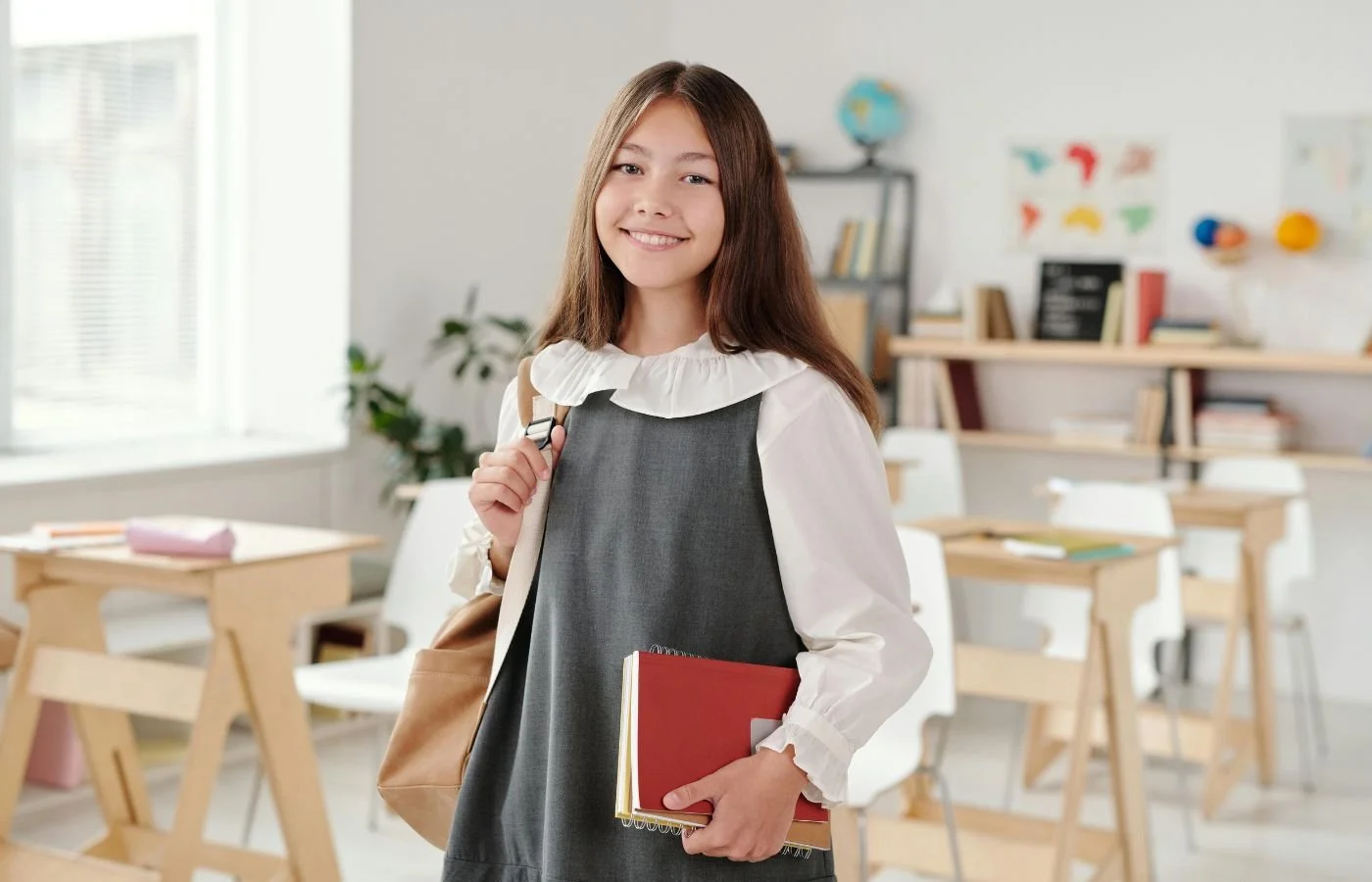 Colorful school supplies on desk Back to School Organization