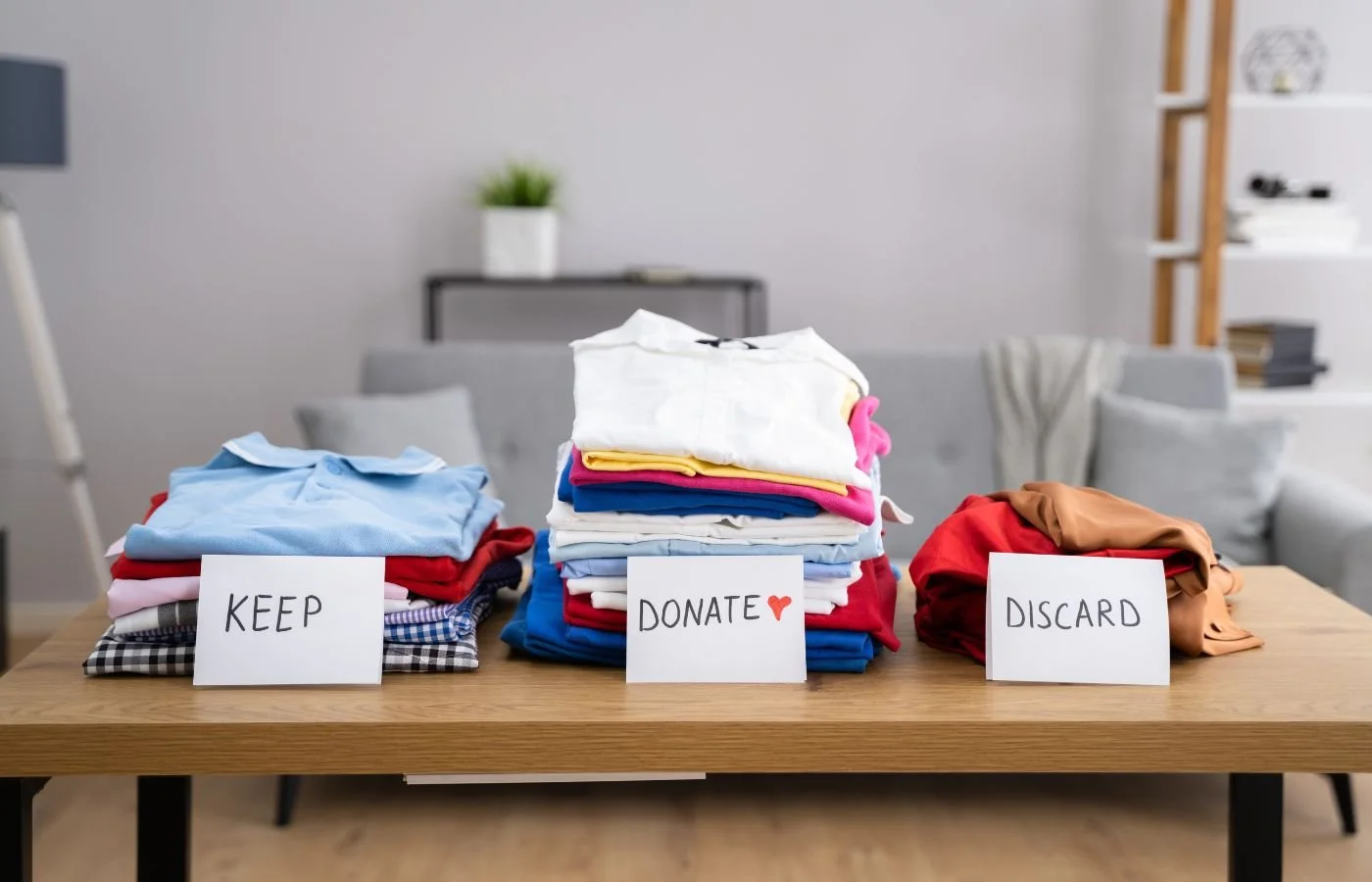 Declutter deck cards displayed decluttering prompt cards