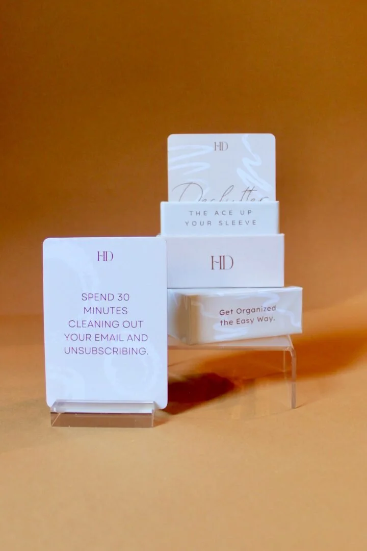 Example card from Declutter Deck of Life Hack Decks