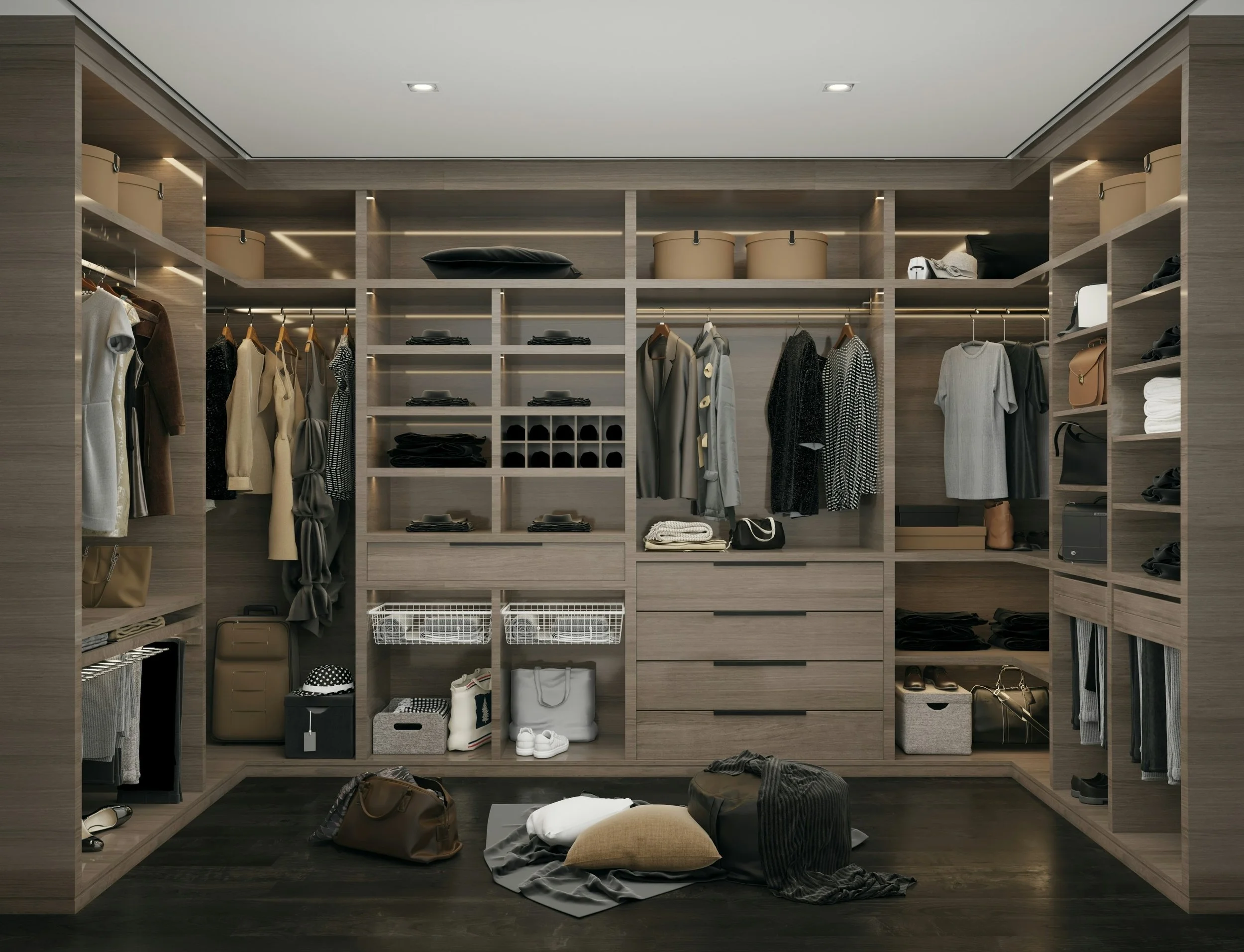 Large walk-in closet.