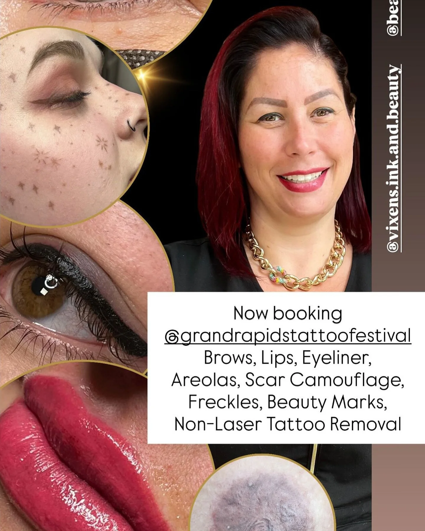 Booking @grandrapidstattoofestival  message @beauty.by.vixen to book you spot and receive a discount